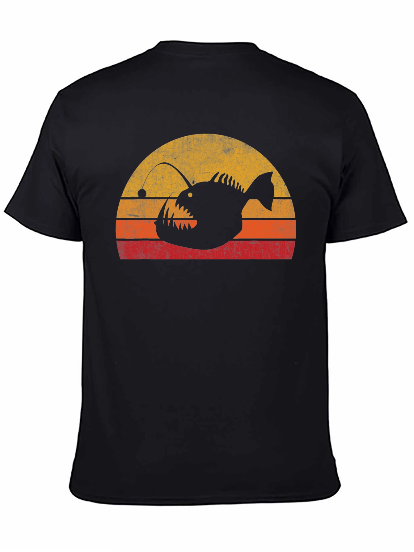 Anglerfish Sunset T-Shirt - Vintage Style