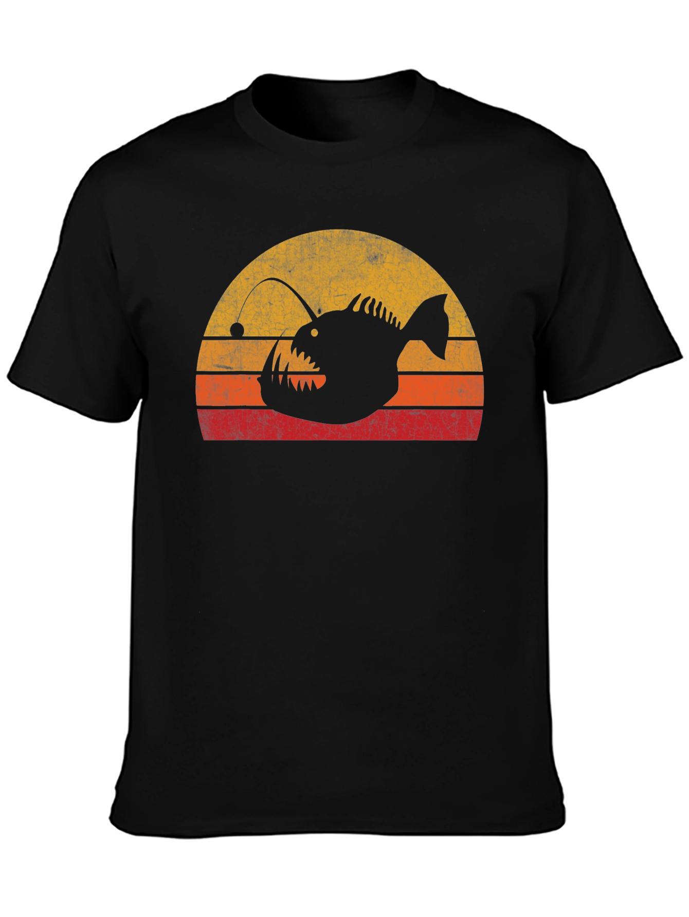 Anglerfish Sunset T-Shirt - Vintage Style