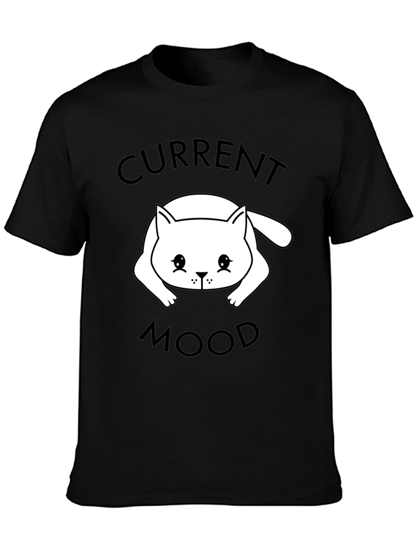 Current Mood Cat T-Shirt - Unisex Black Tee