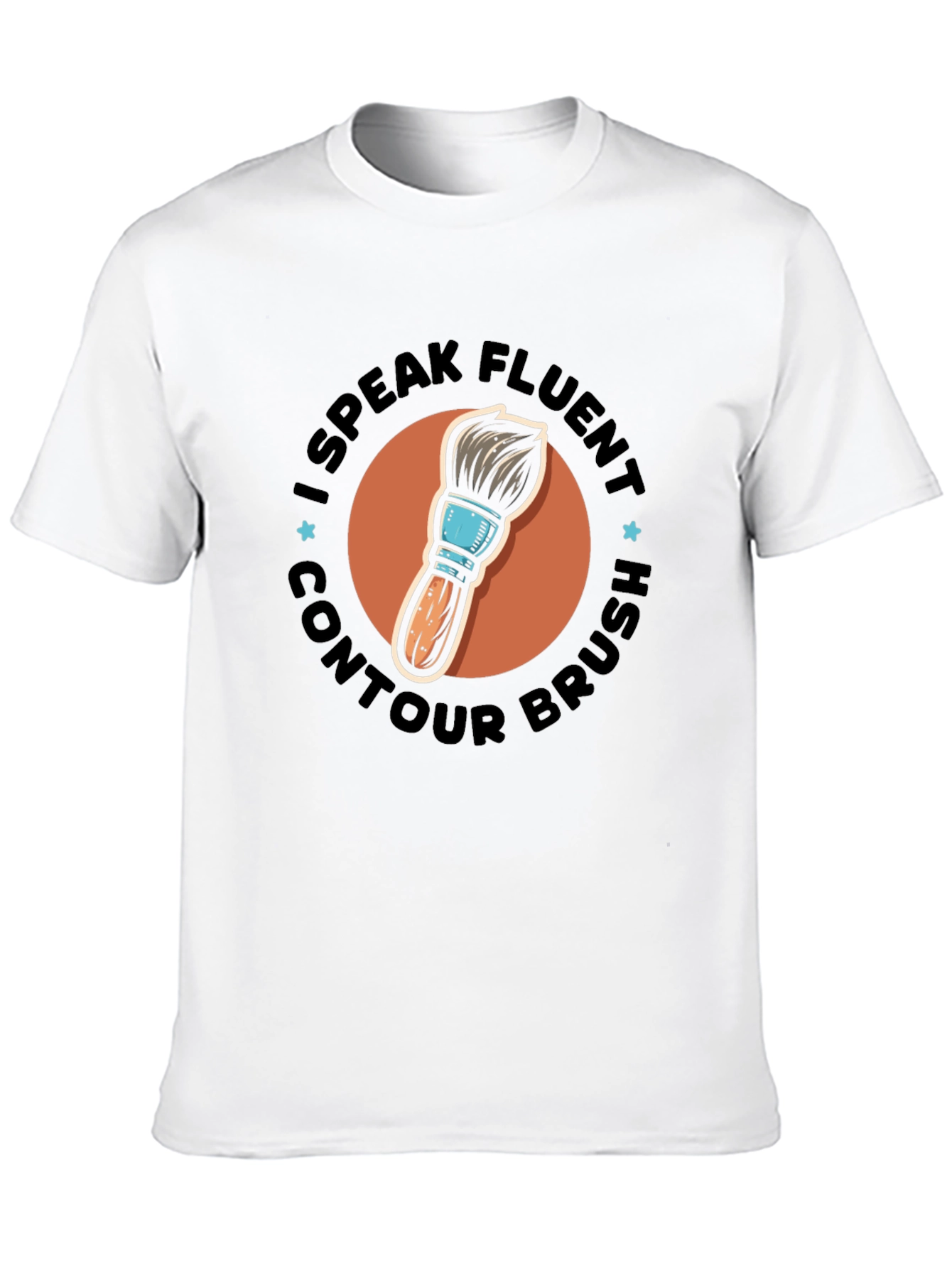 I Speak Fluent Contour Brush Black Tee