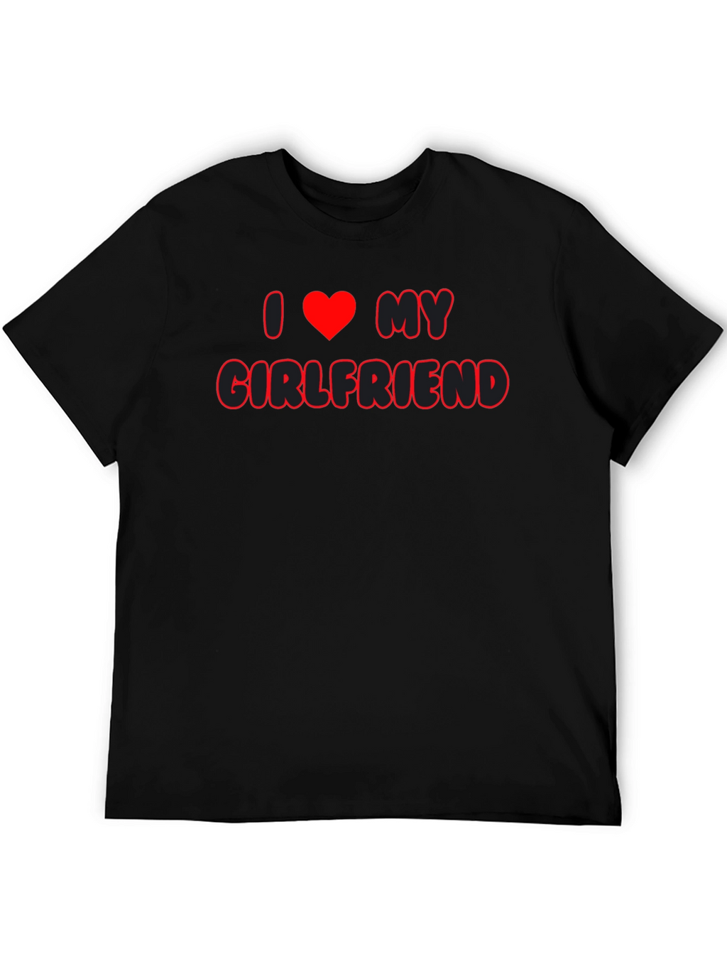 I Heart My Girlfriend Black T-Shirt