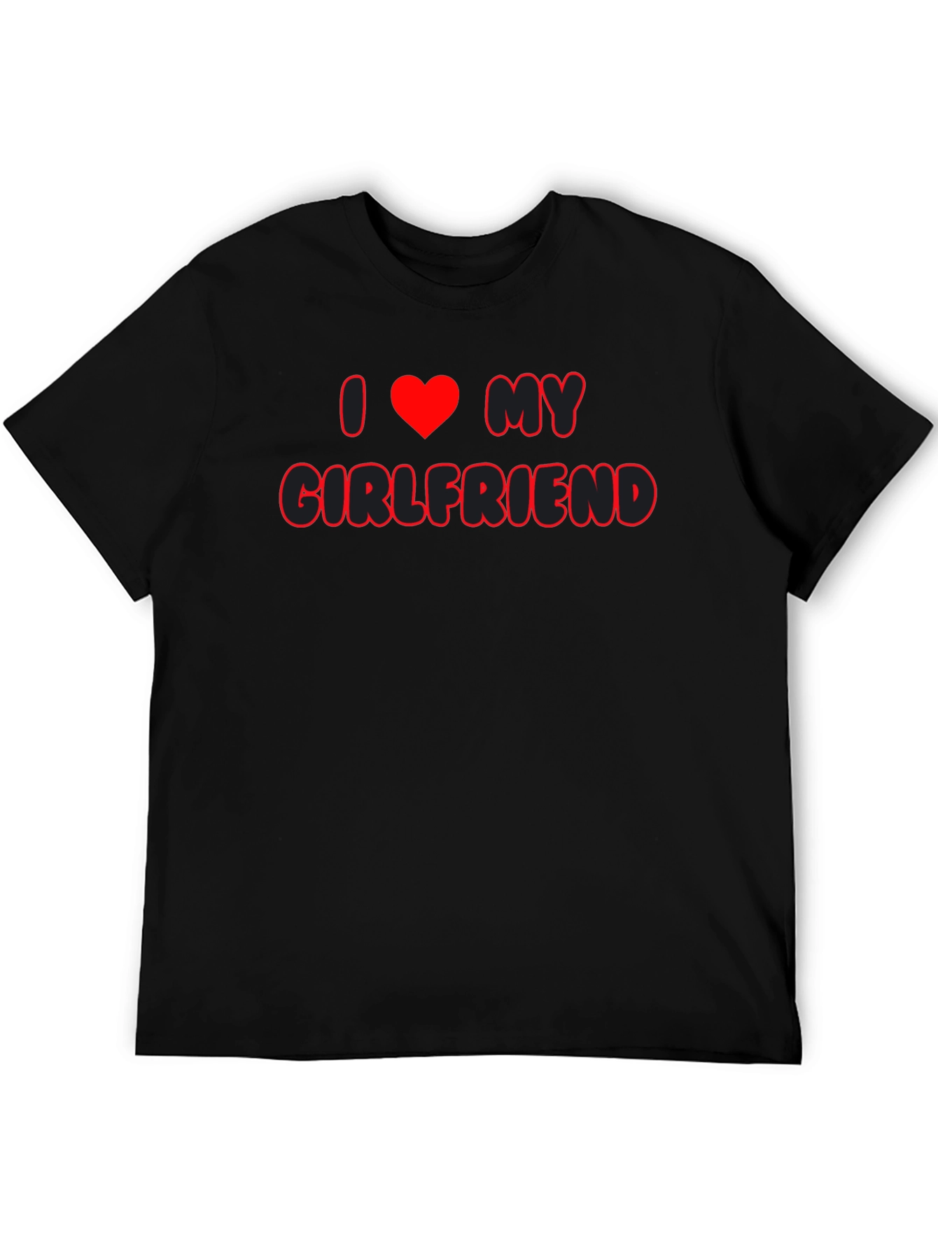 I Heart My Girlfriend Black T-Shirt