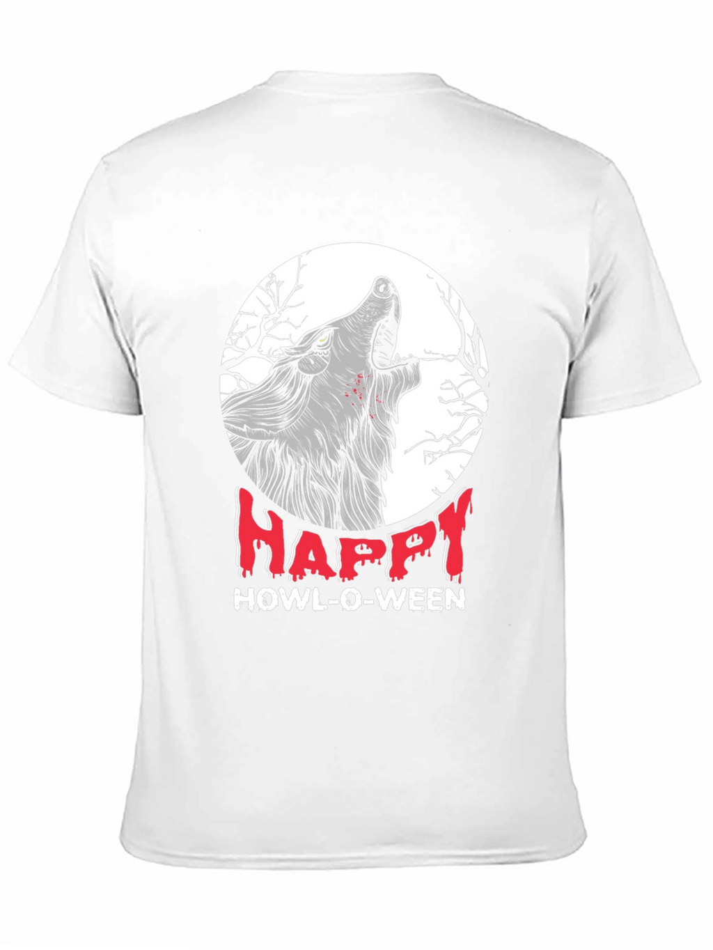 Happy Howl-O-Ween Wolf Graphic T-Shirt