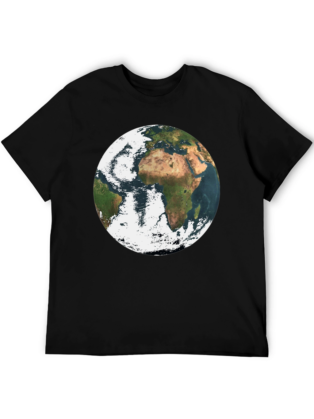 Earth Graphic Print Black T-Shirt