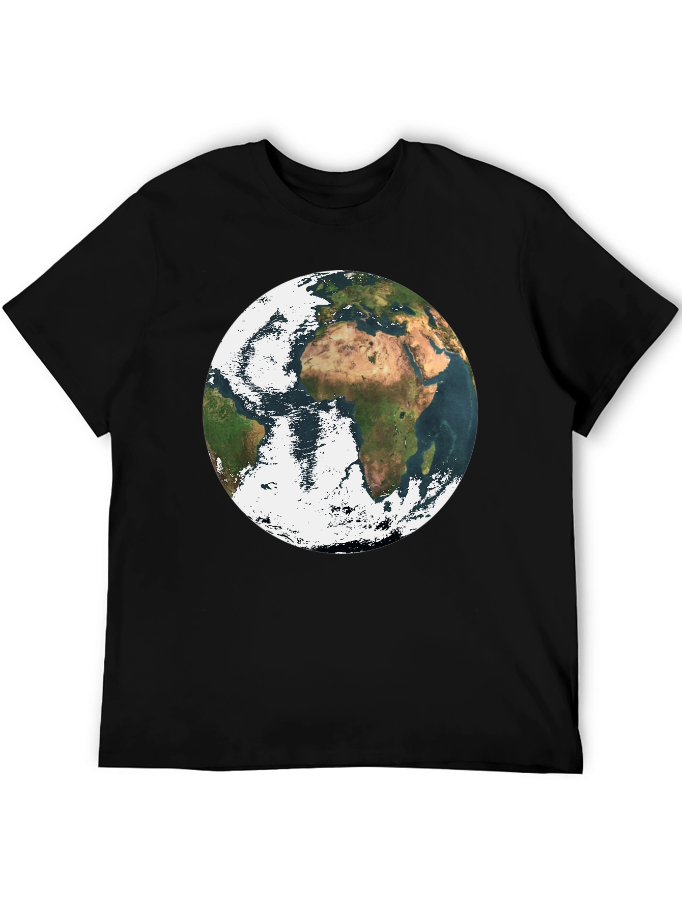 Earth Graphic Print Black T-Shirt