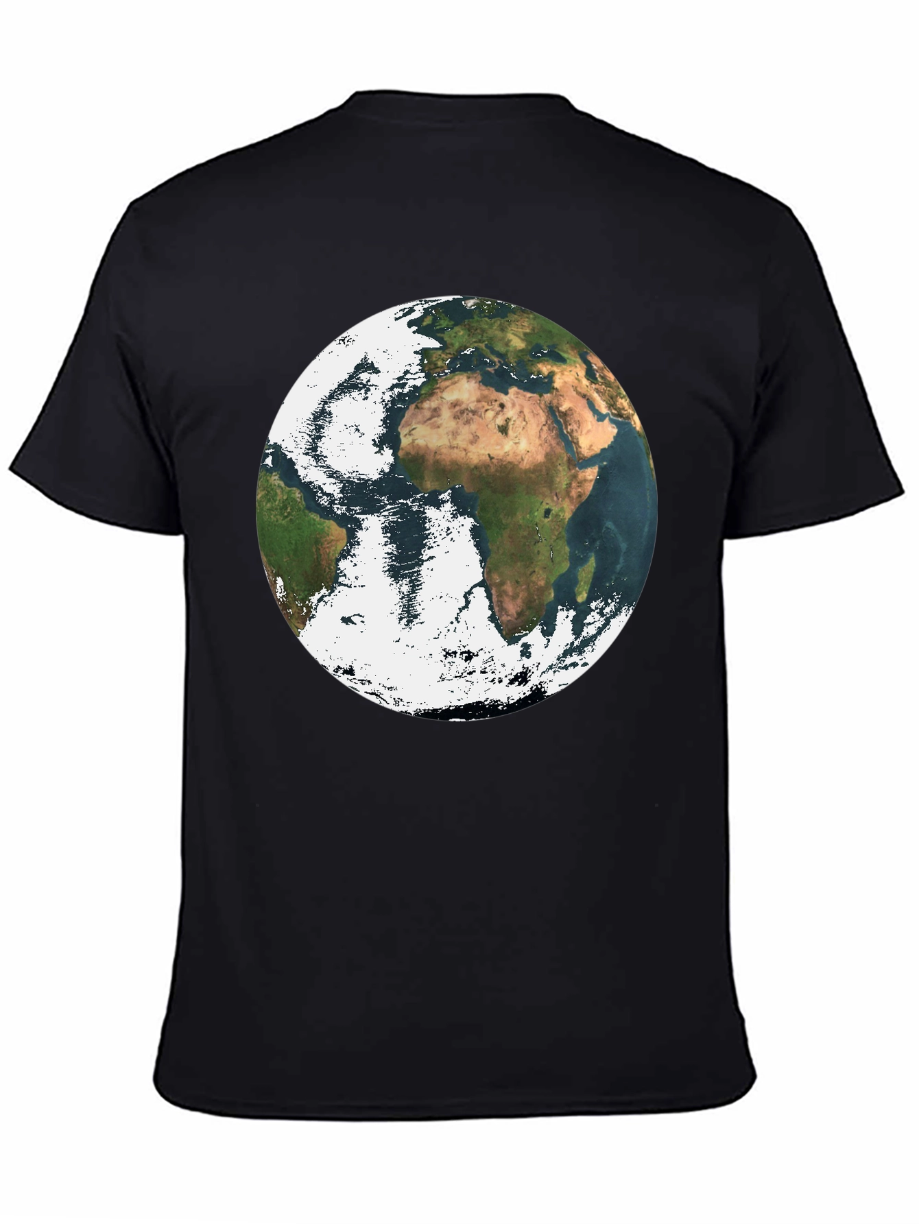 Earth Graphic Print Black T-Shirt