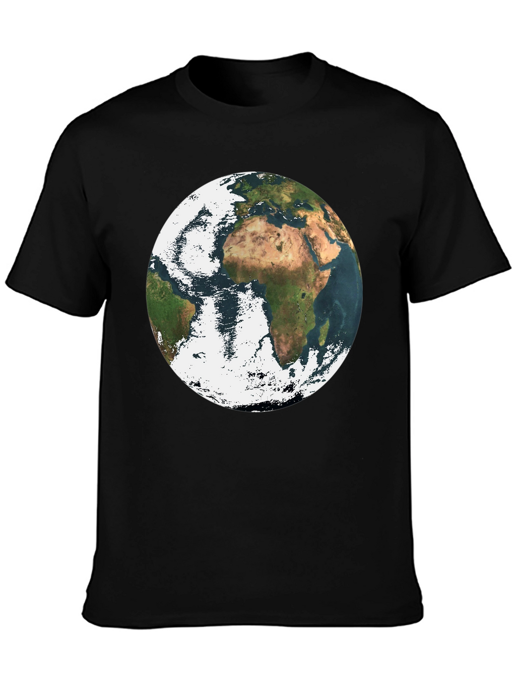 Earth Graphic Print Black T-Shirt