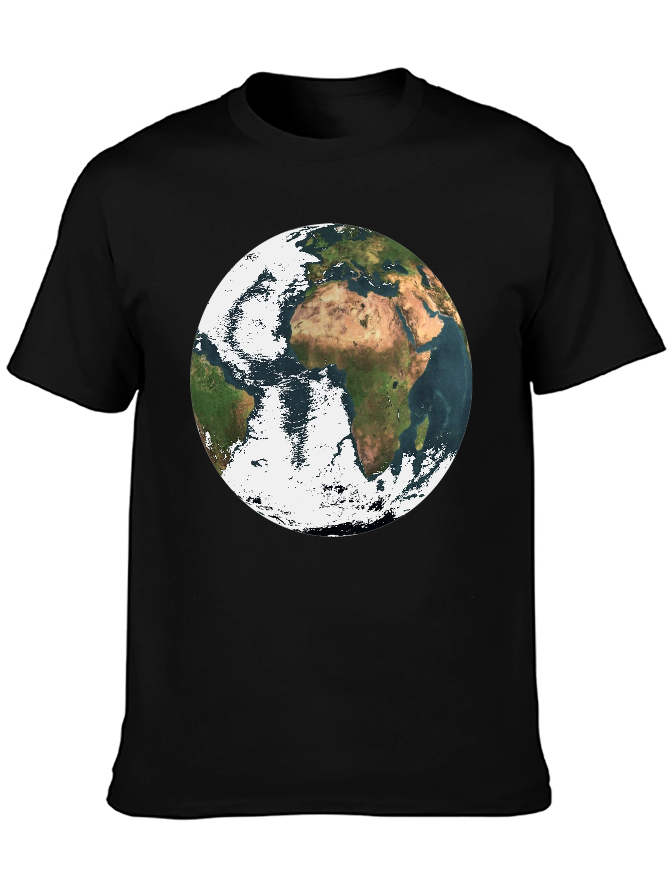 Earth Graphic Print Black T-Shirt