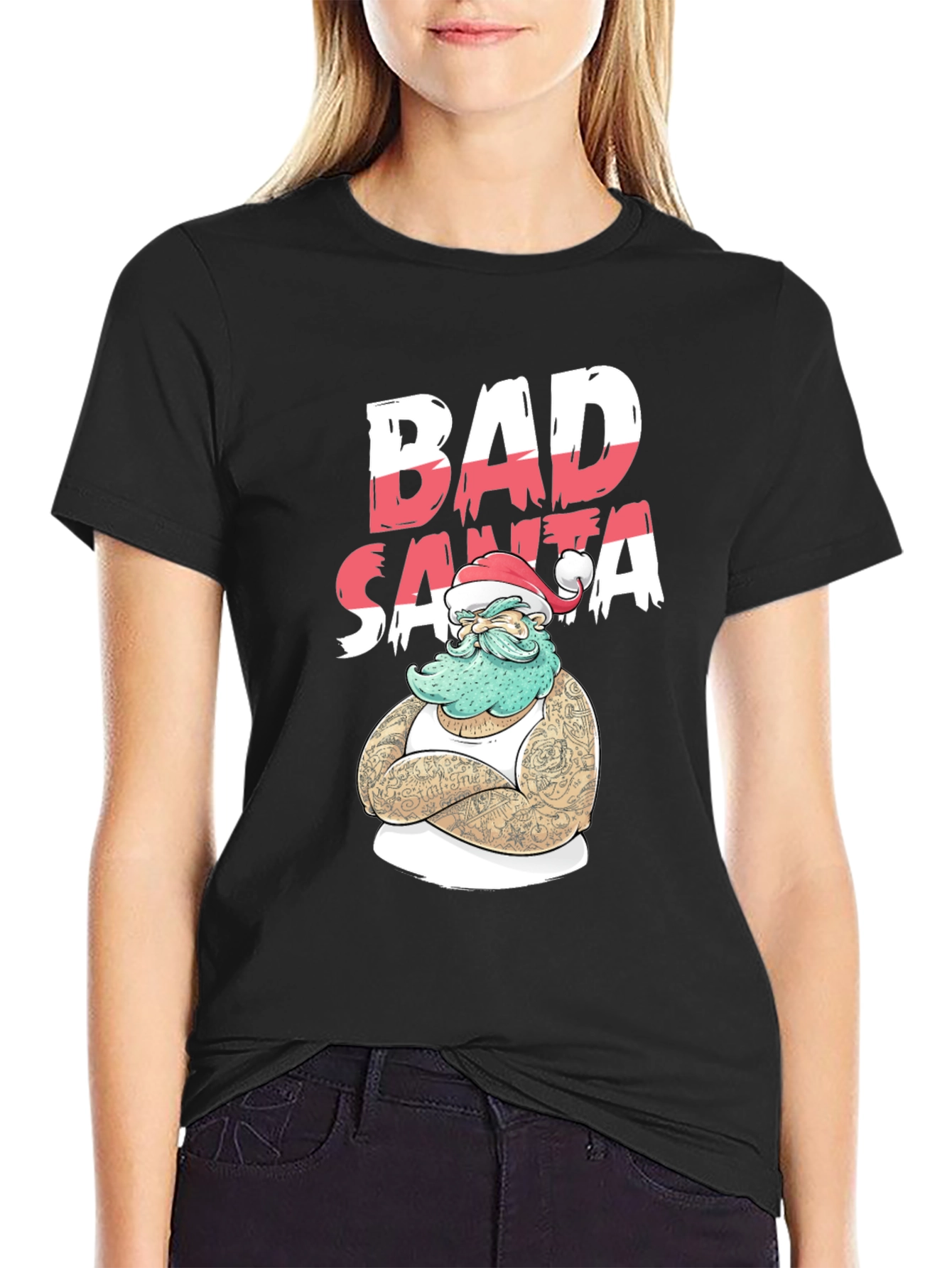 Bad Santa T-Shirt - Holiday Humor Tee