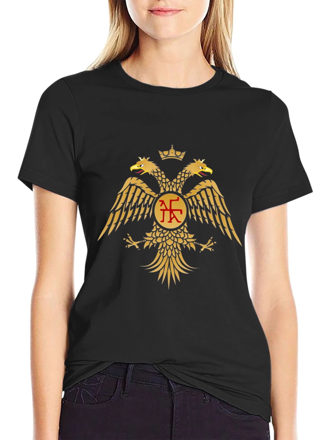 Double Headed Eagle Graphic Tee - Byzantine Inspired Design