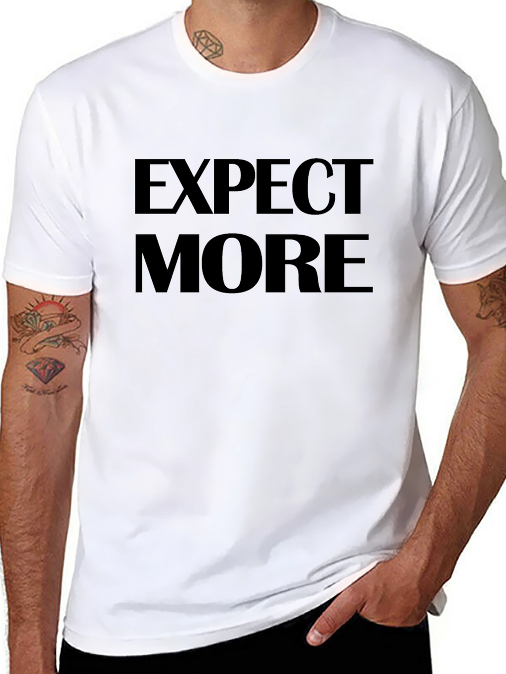 Expect More Black T-Shirt
