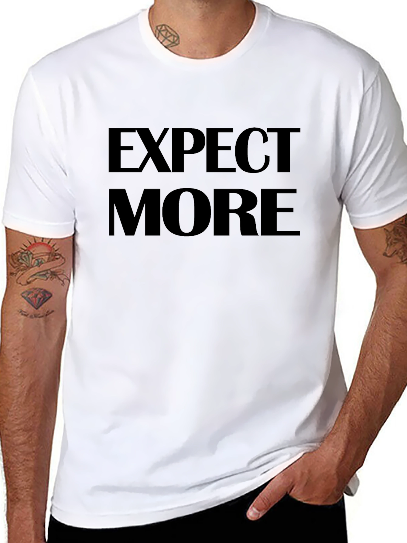 Expect More Black T-Shirt