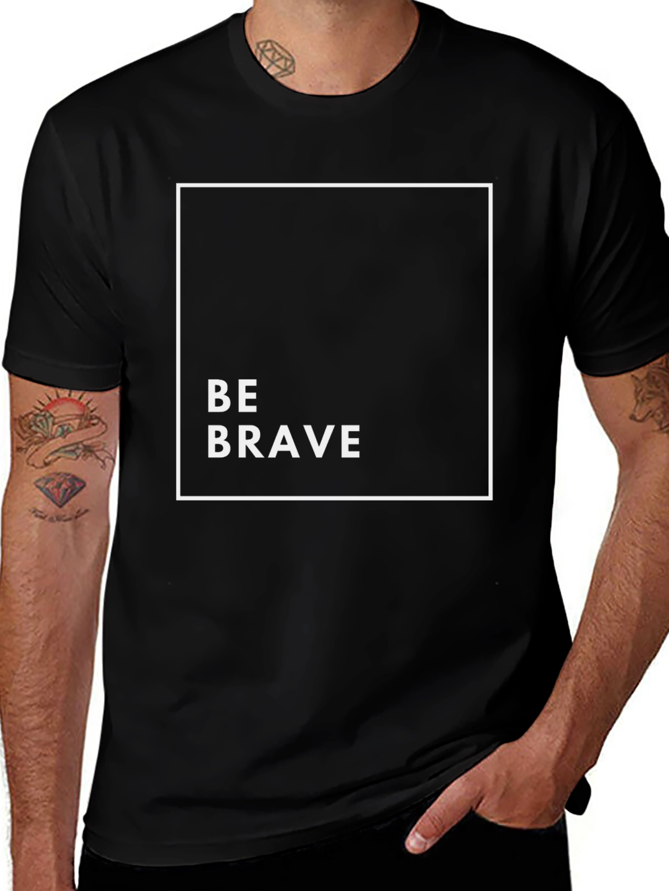 Be Brave Graphic Tee - Black