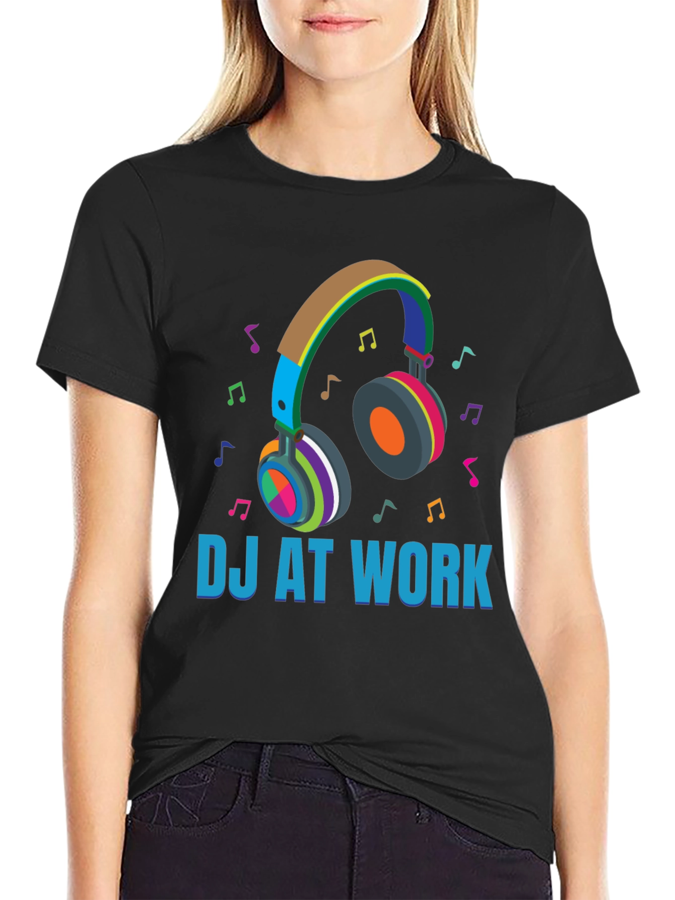 DJ At Work Graphic Tee - Music Lover T-Shirt