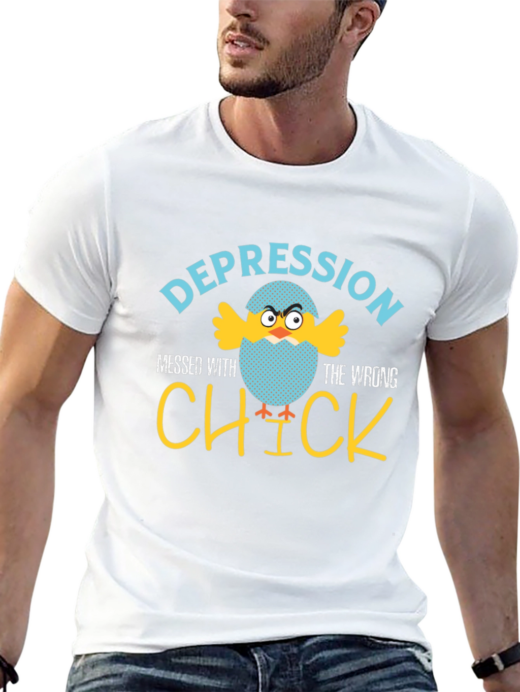 Depression Messed With The Wrong Chick T-Shirt