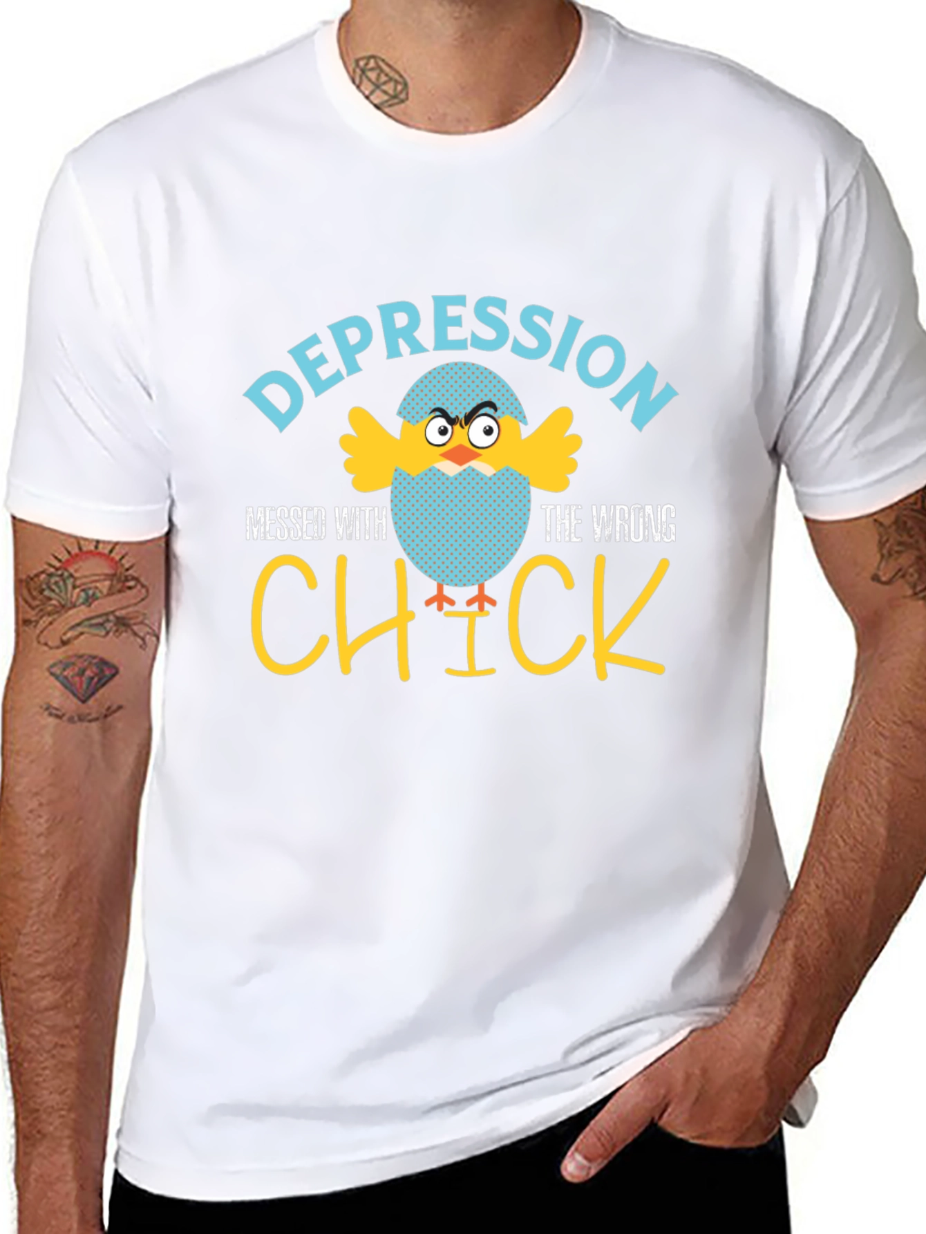Depression Messed With The Wrong Chick T-Shirt