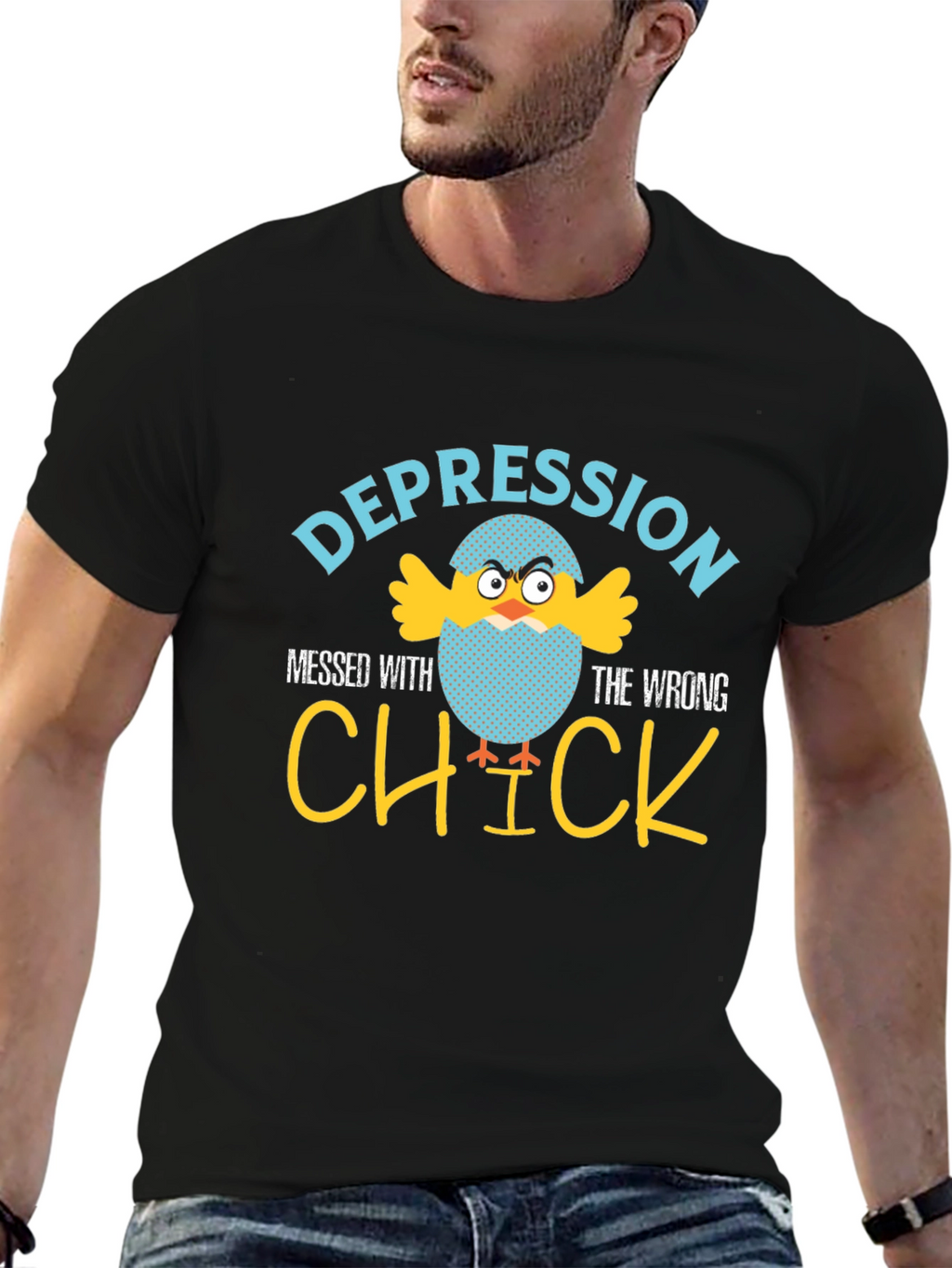 Depression Messed With The Wrong Chick T-Shirt