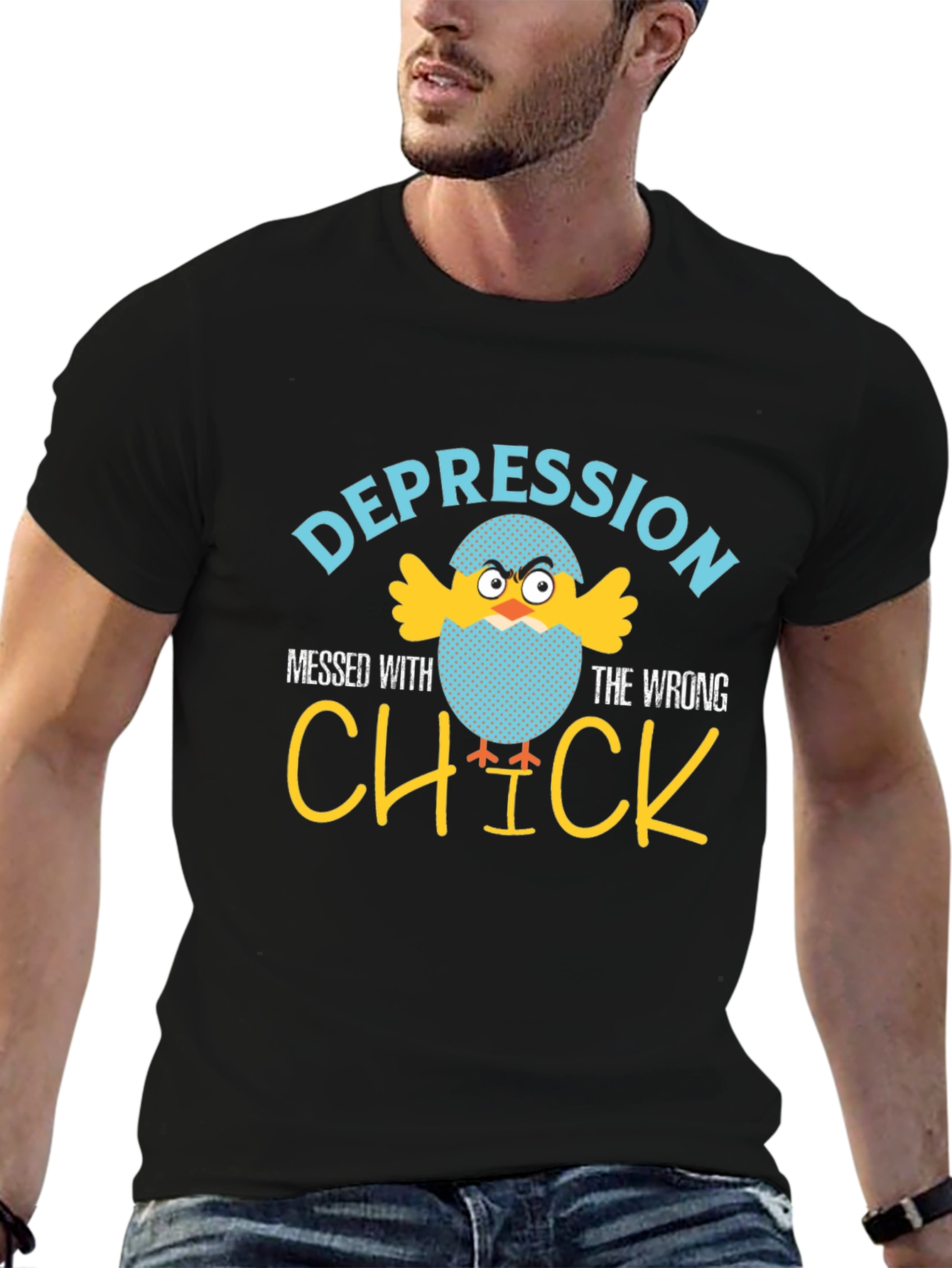 Depression Messed With The Wrong Chick T-Shirt