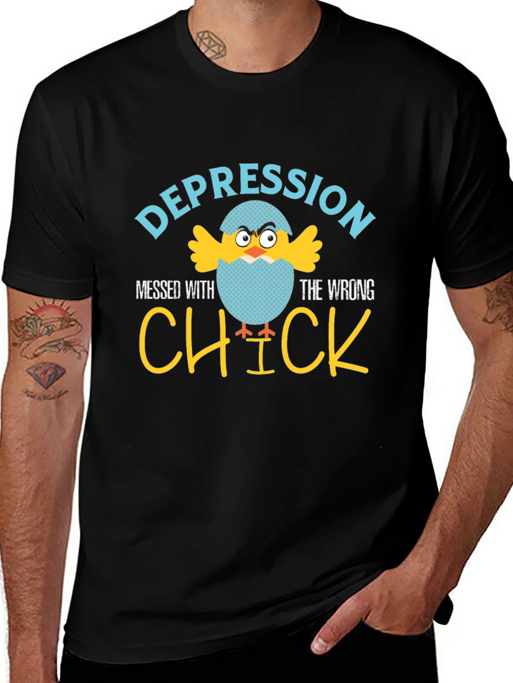 Depression Messed With The Wrong Chick T-Shirt