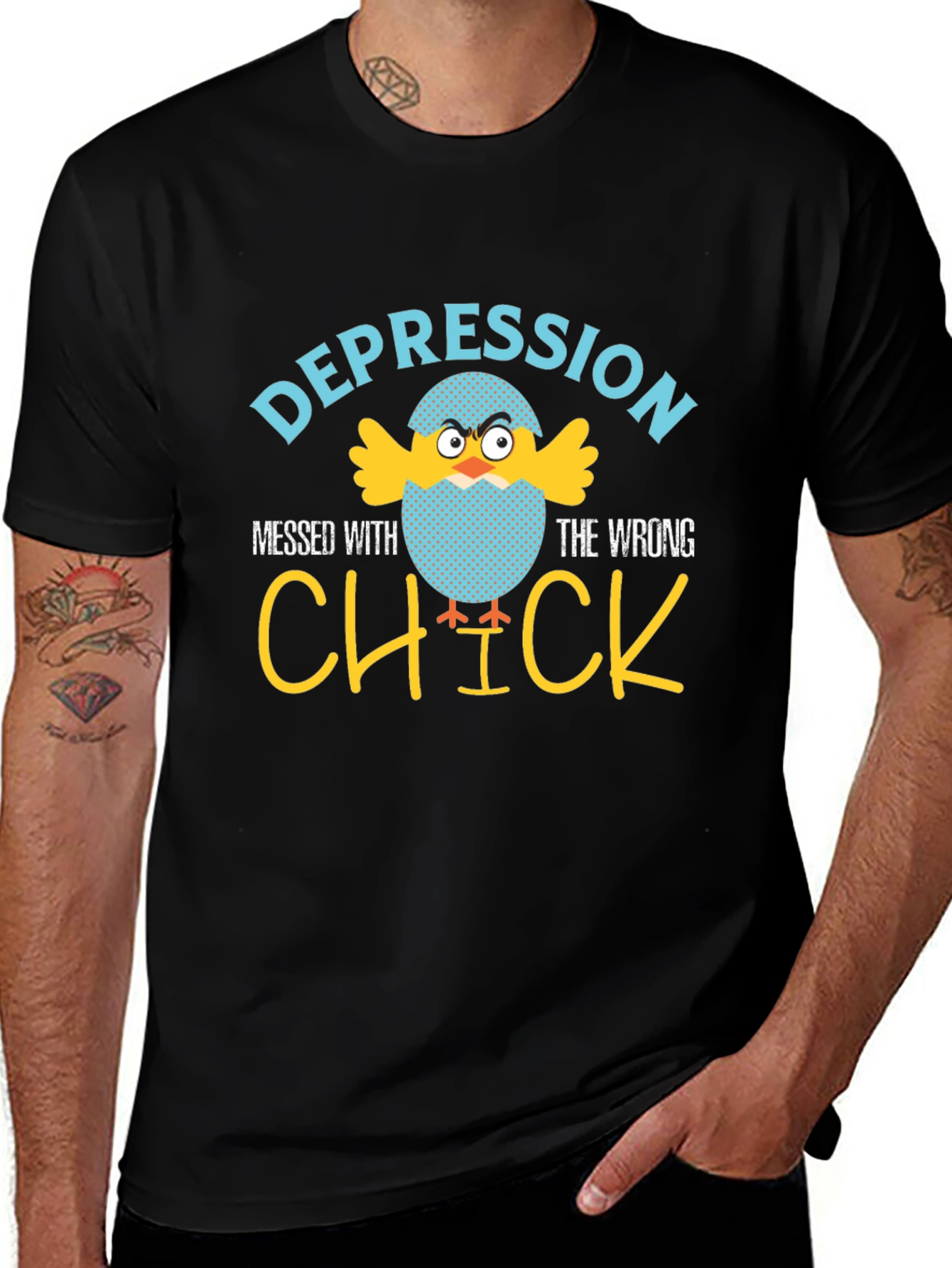 Depression Messed With The Wrong Chick T-Shirt