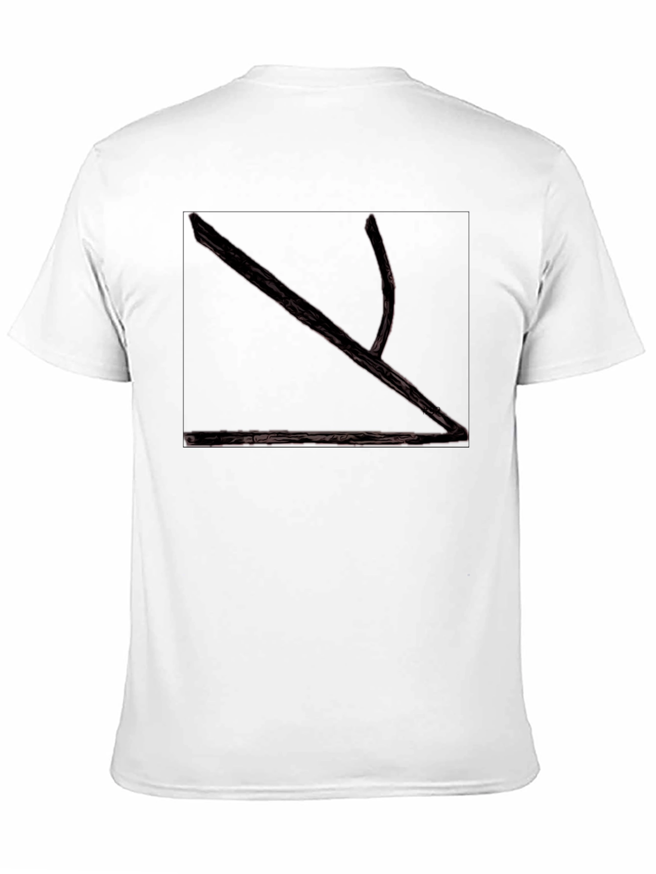 Abstract Branch Graphic Print Black T-Shirt