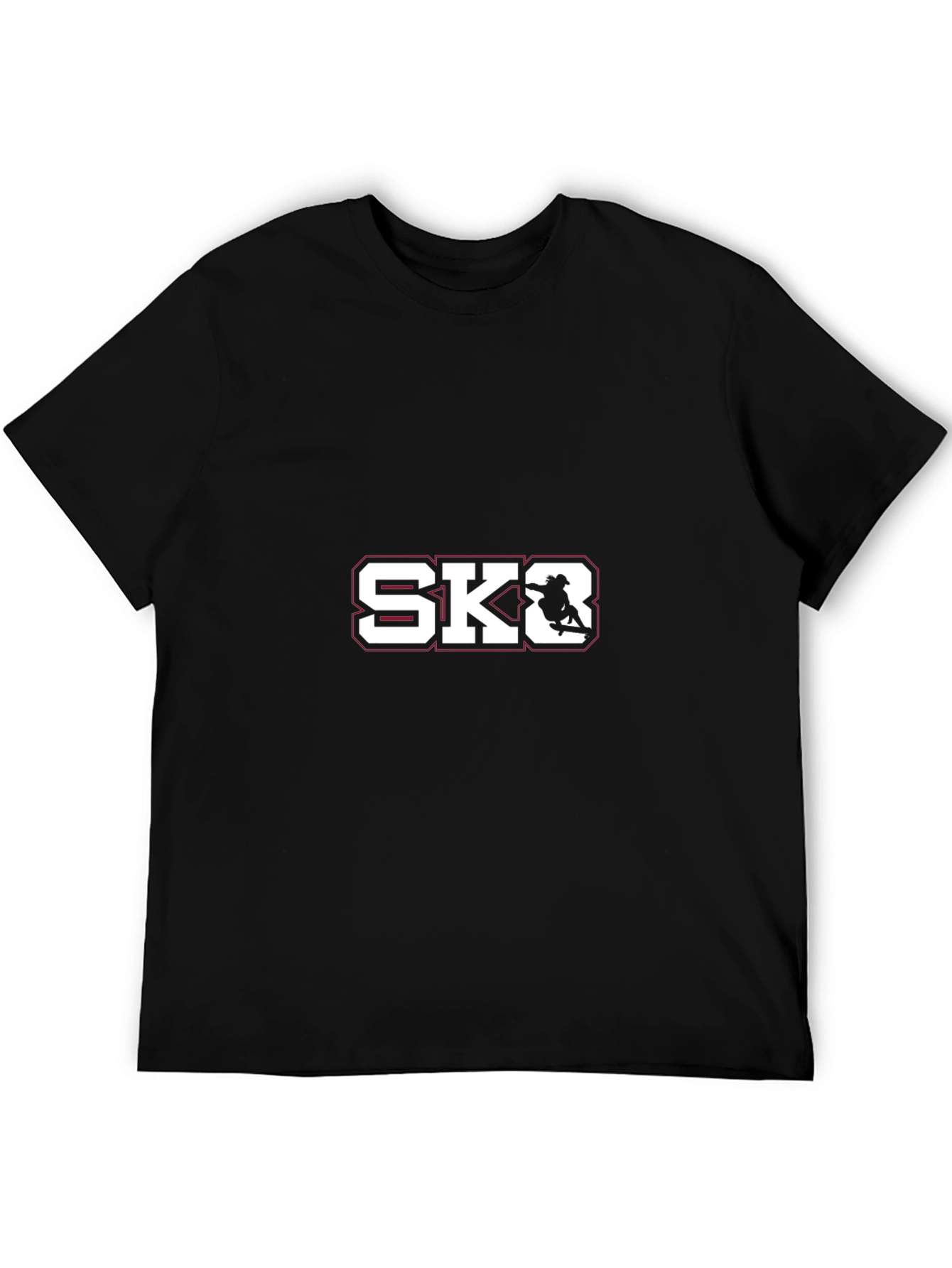 Cool SK8 Graphic Tee - Black Cotton Casual T-Shirt