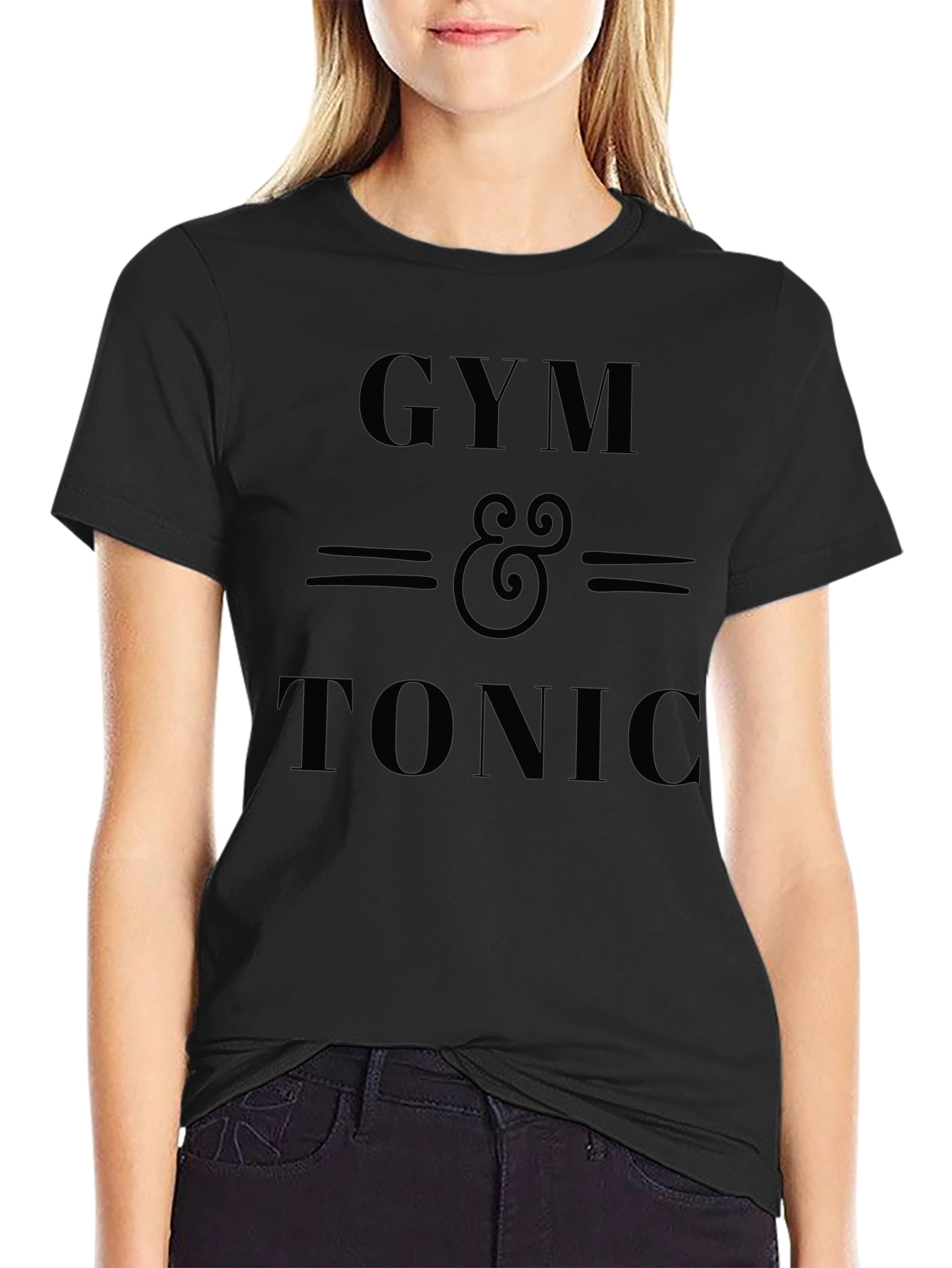 Gym & Tonic Black Graphic Tee