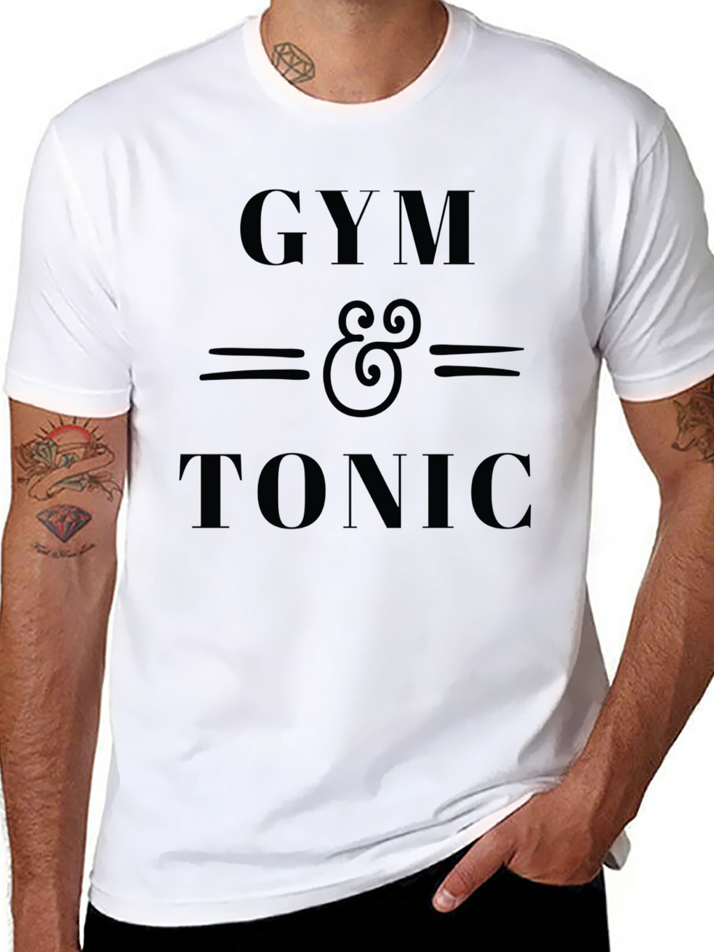 Gym & Tonic Black Graphic Tee