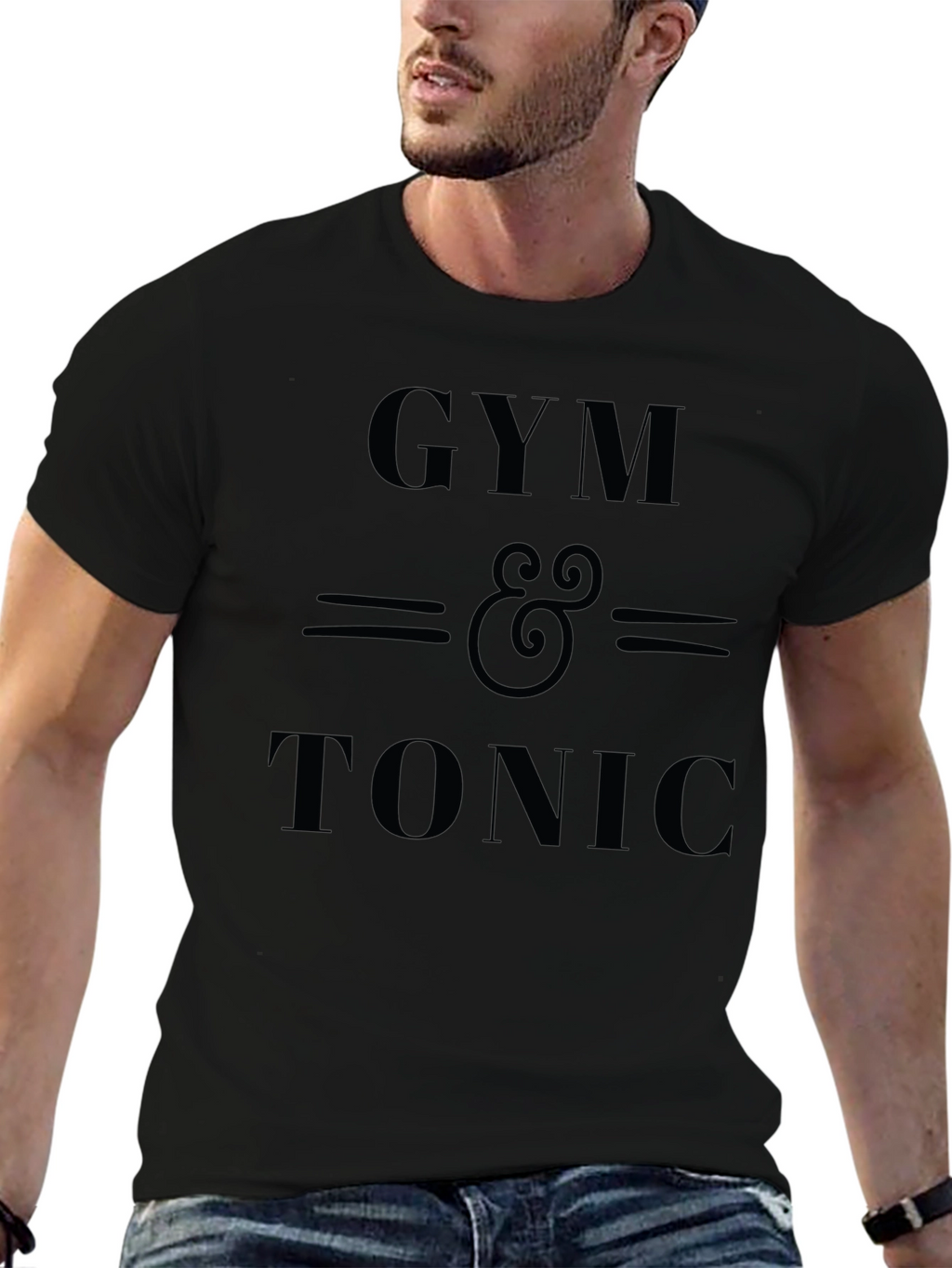 Gym & Tonic Black Graphic Tee