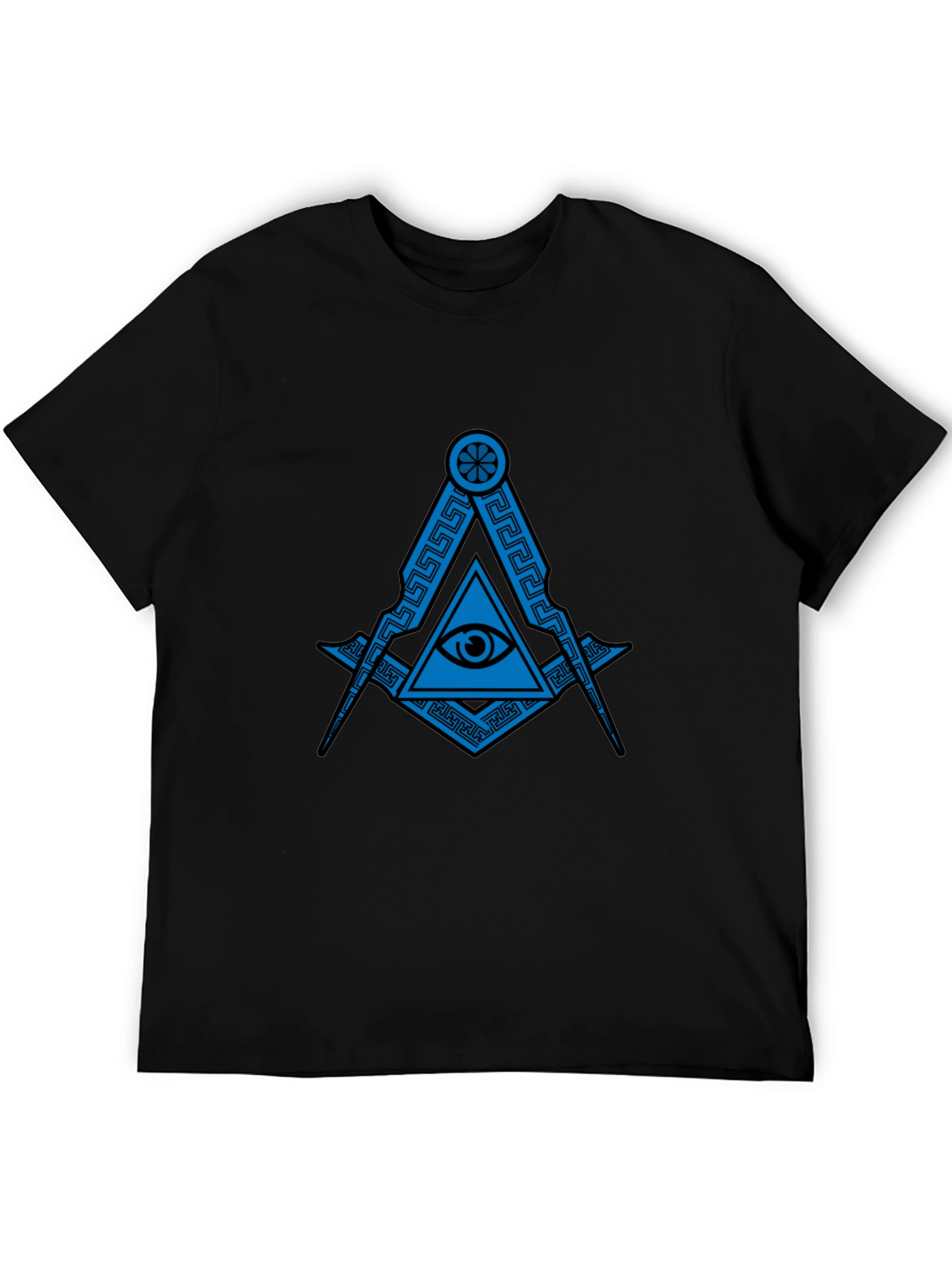 Illuminati Graphic Black T-Shirt: All-Seeing Eye Symbol Tee