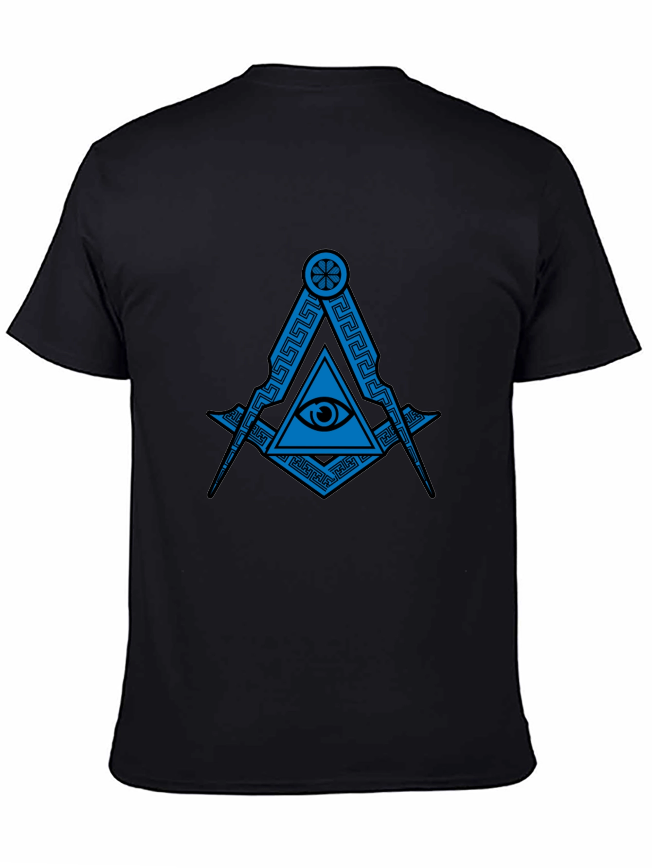 Illuminati Graphic Black T-Shirt: All-Seeing Eye Symbol Tee