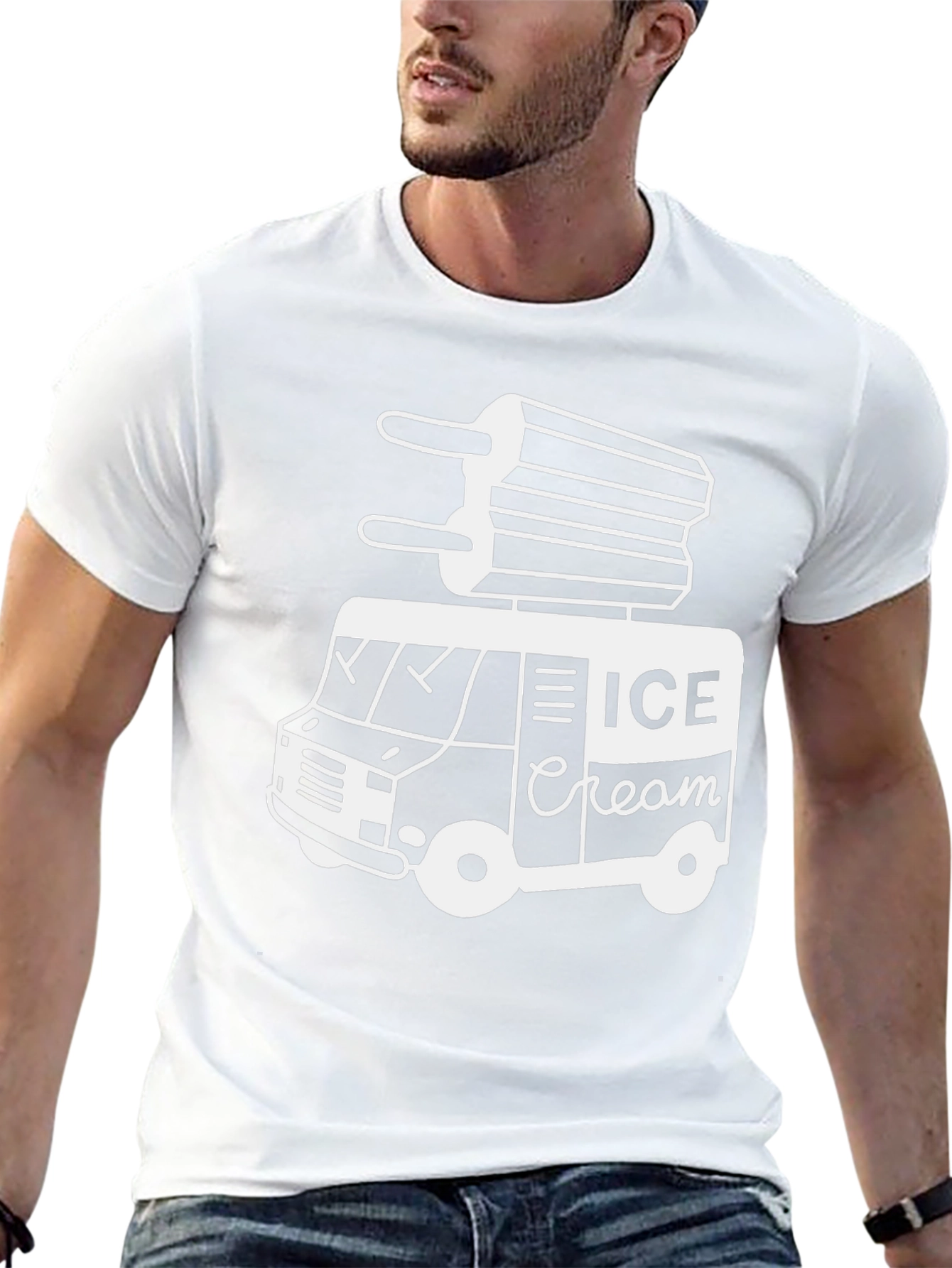 Ice Cream Truck Graphic Tee - Black