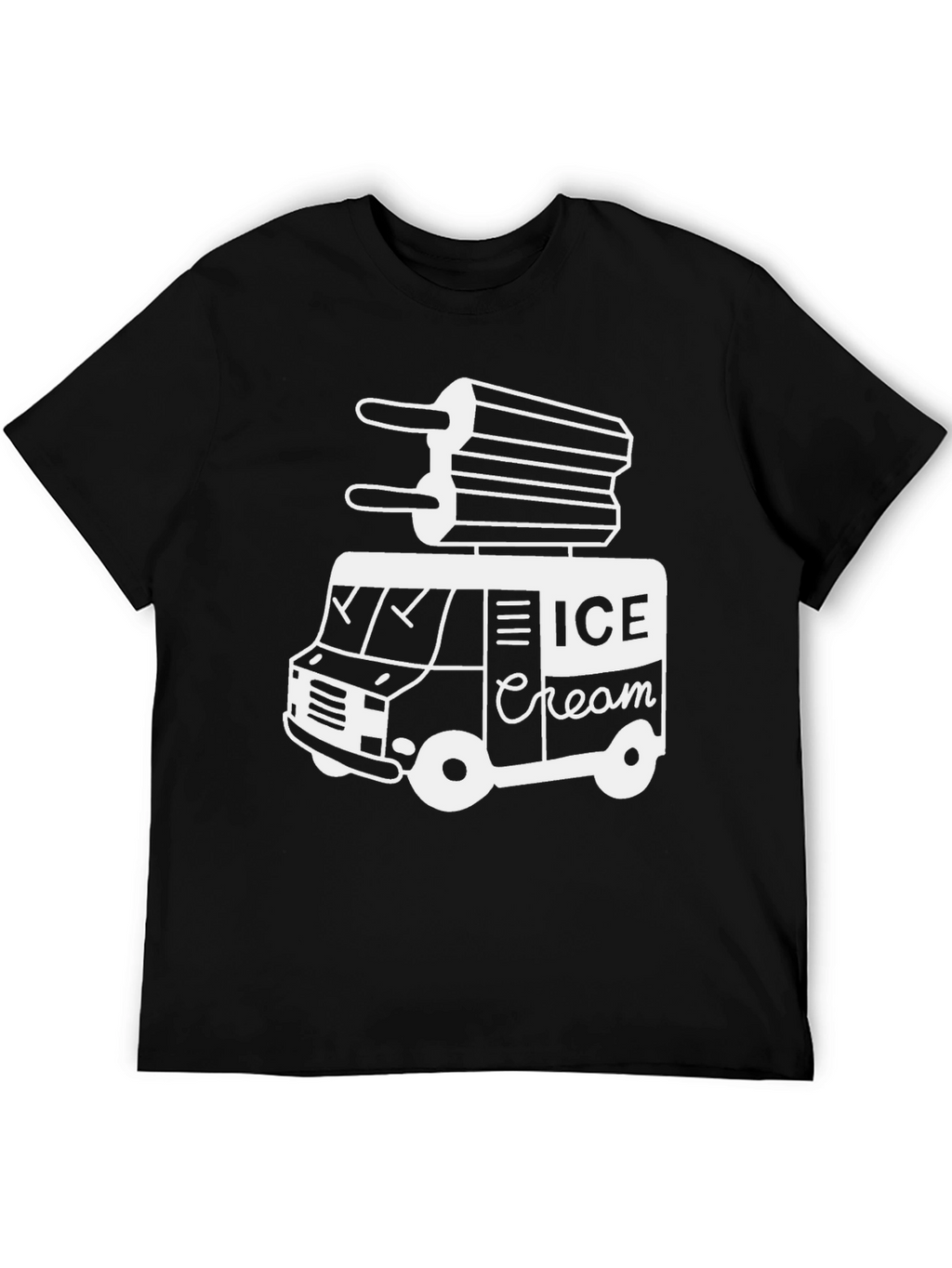 Ice Cream Truck Graphic Tee - Black