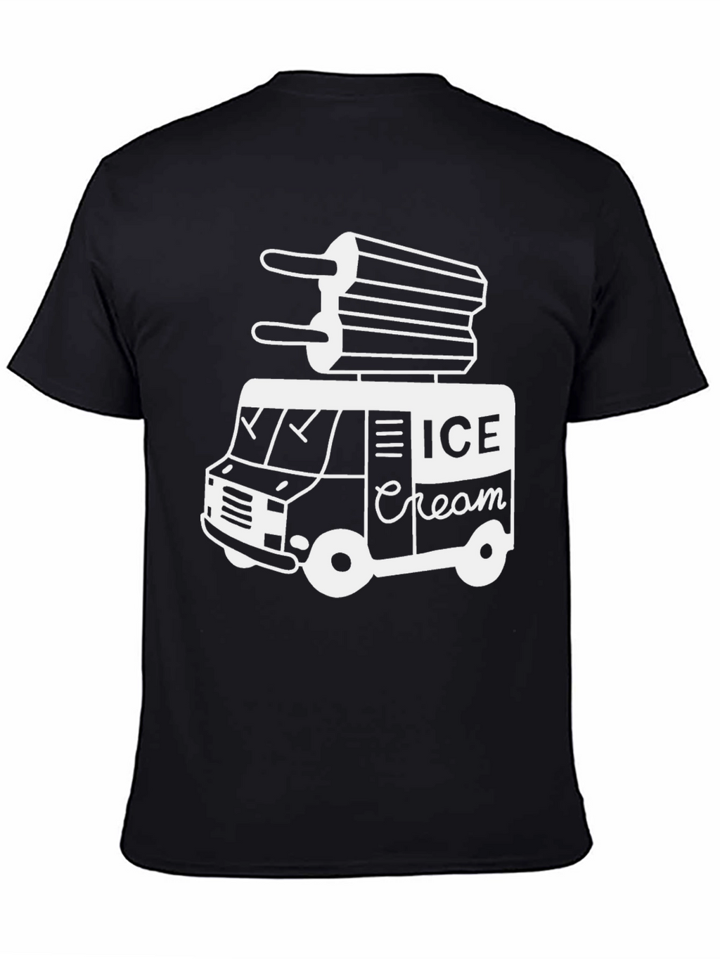 Ice Cream Truck Graphic Tee - Black