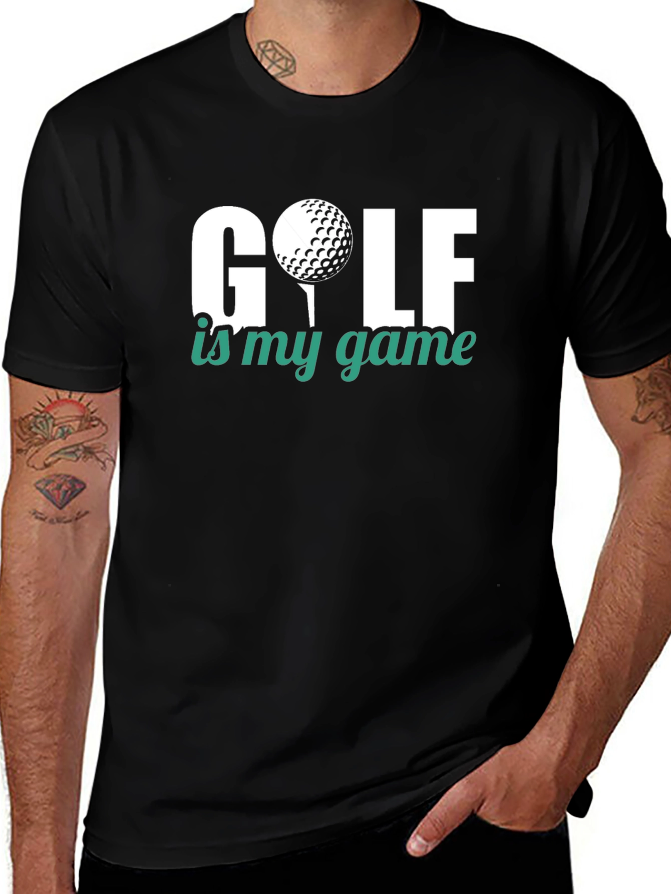 Golf is My Game T-Shirt - Black Cotton Tee