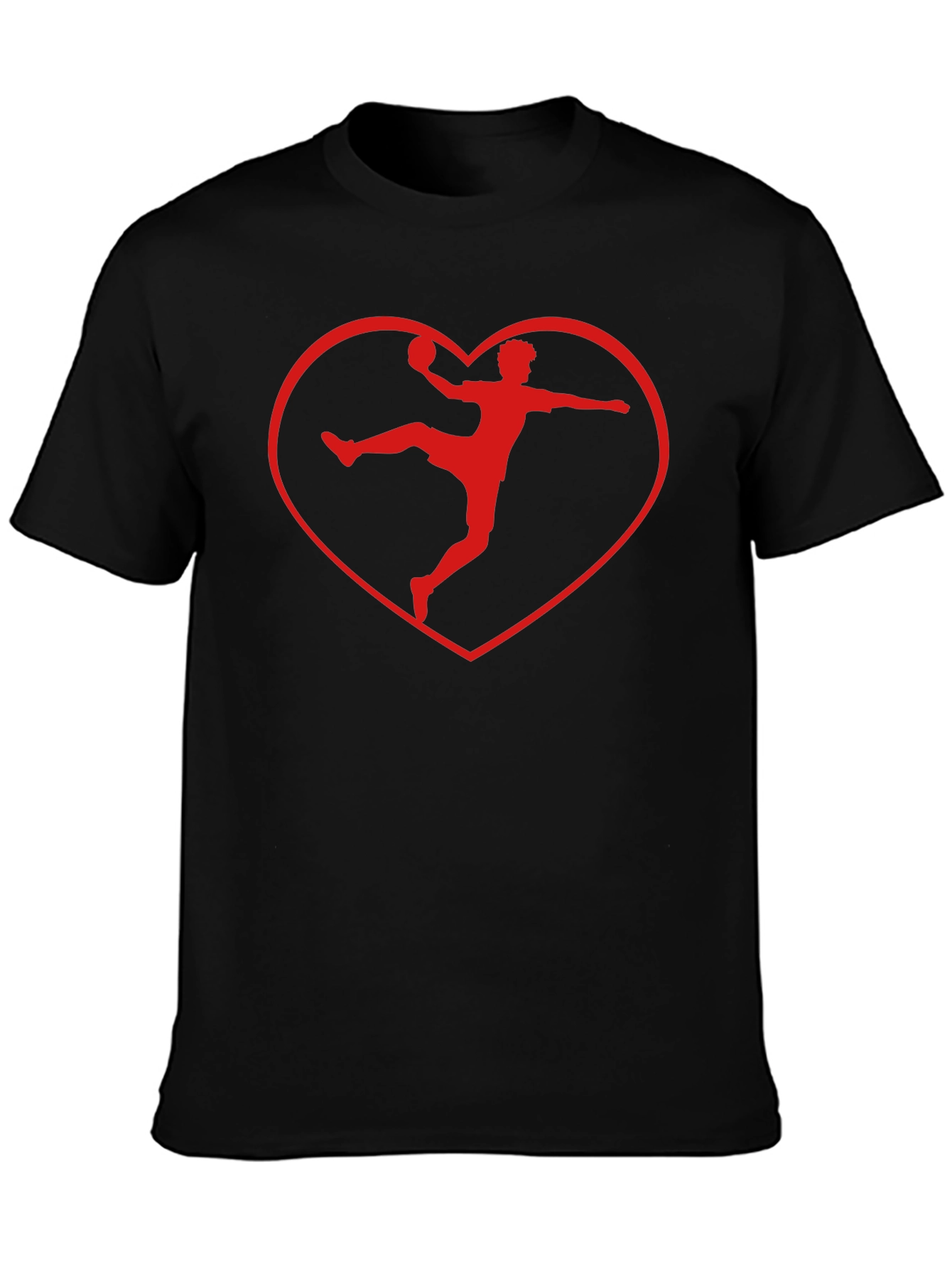 Handball Heartbeat Tee - Love Handball Black T-Shirt
