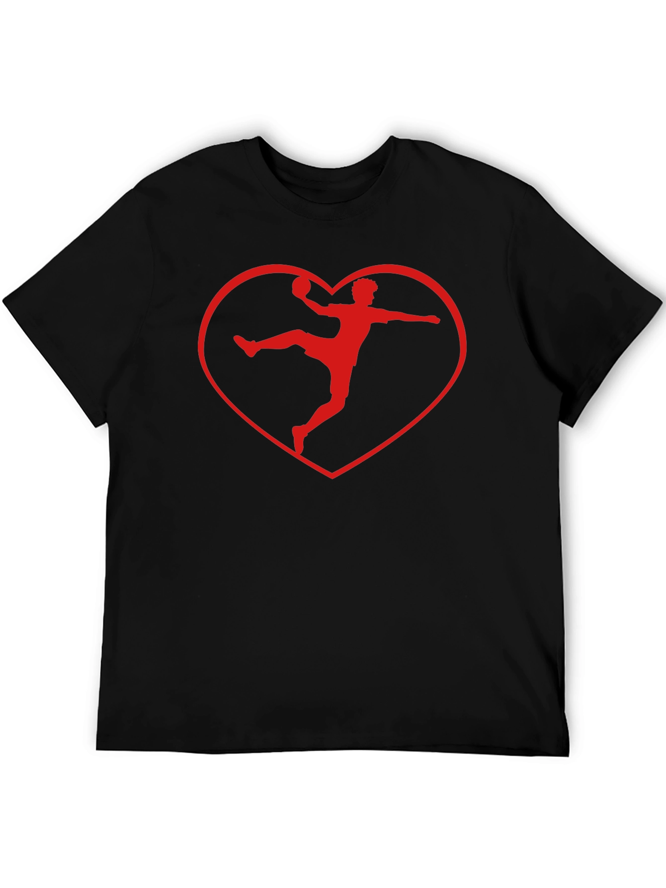 Handball Heartbeat Tee - Love Handball Black T-Shirt