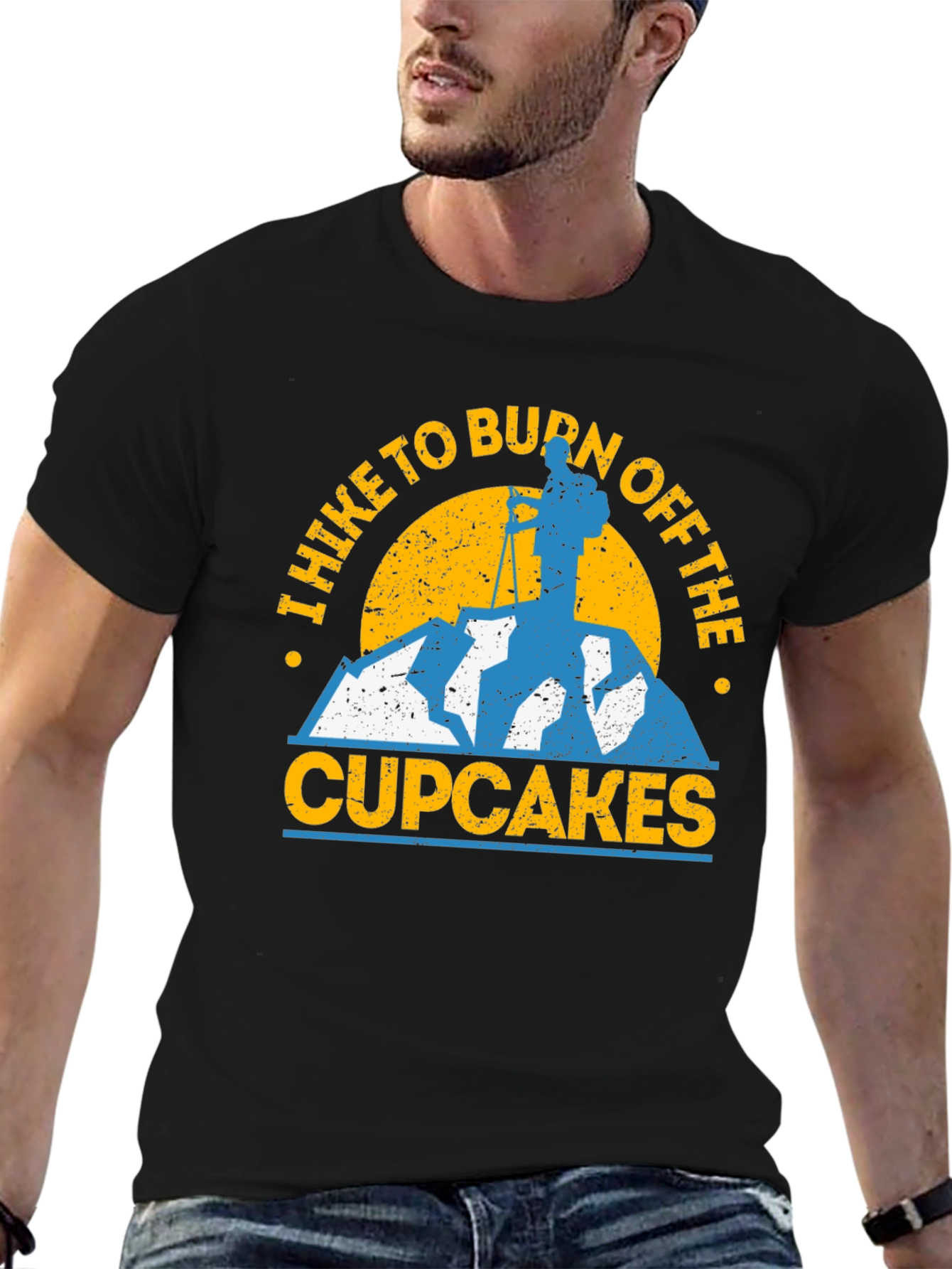 Hike to Burn Off Cupcakes Graphic T-Shirt