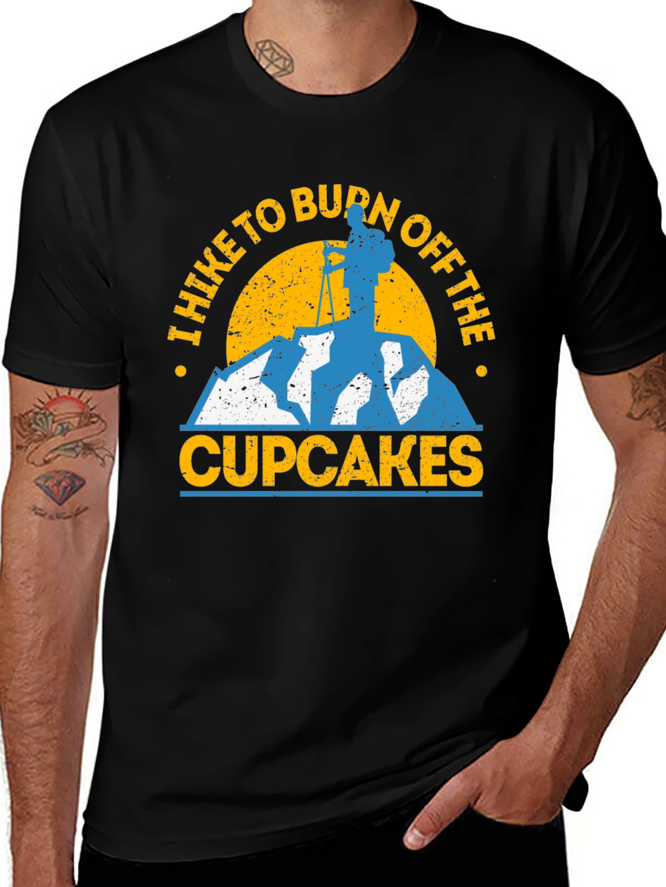 Hike to Burn Off Cupcakes Graphic T-Shirt