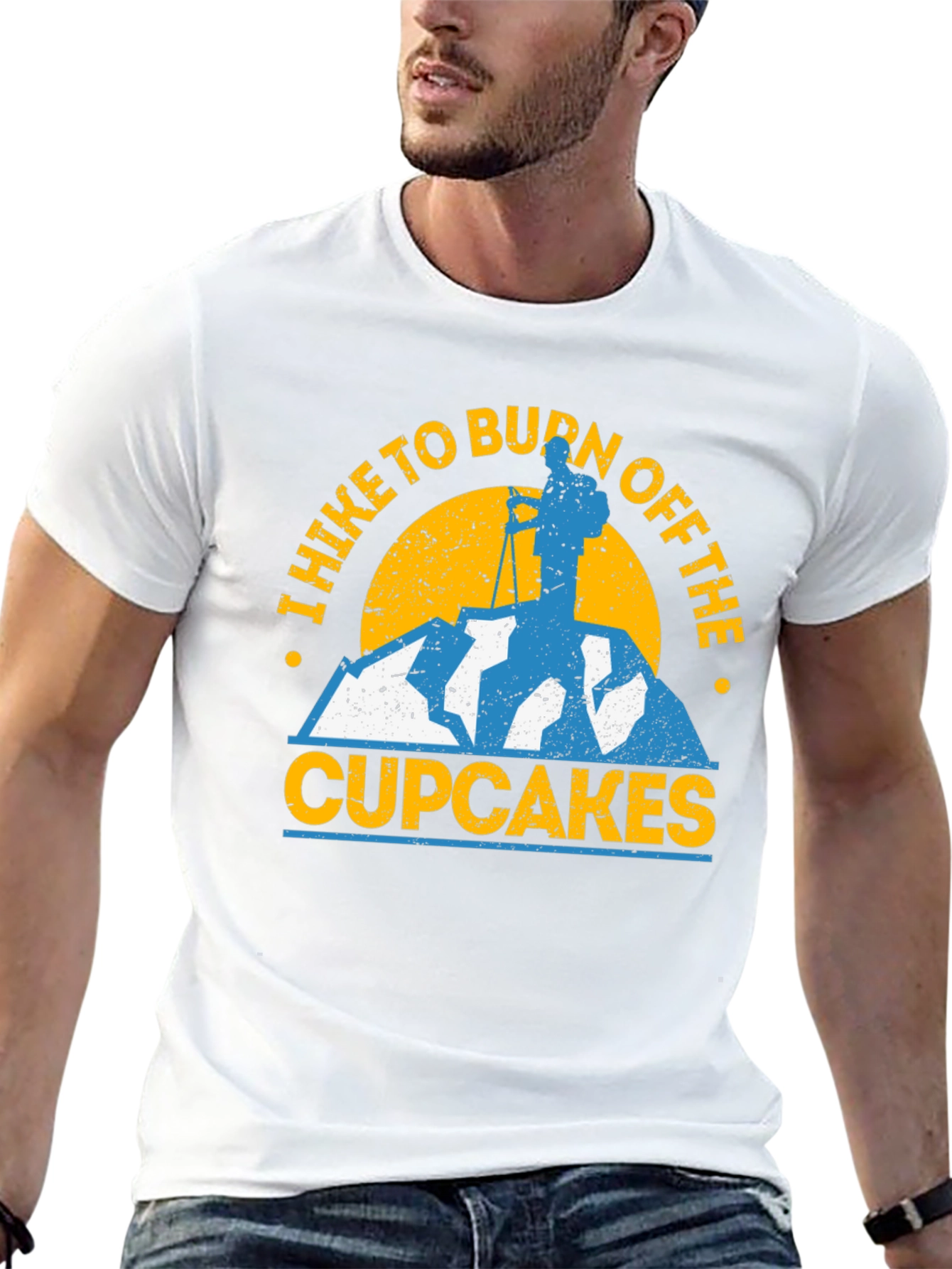 Hike to Burn Off Cupcakes Graphic T-Shirt