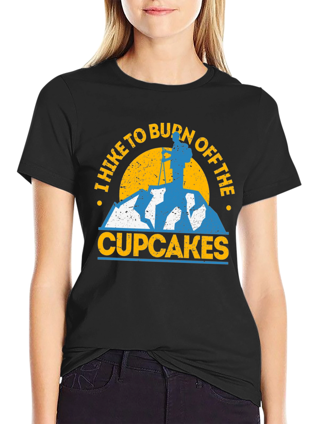 Hike to Burn Off Cupcakes Graphic T-Shirt