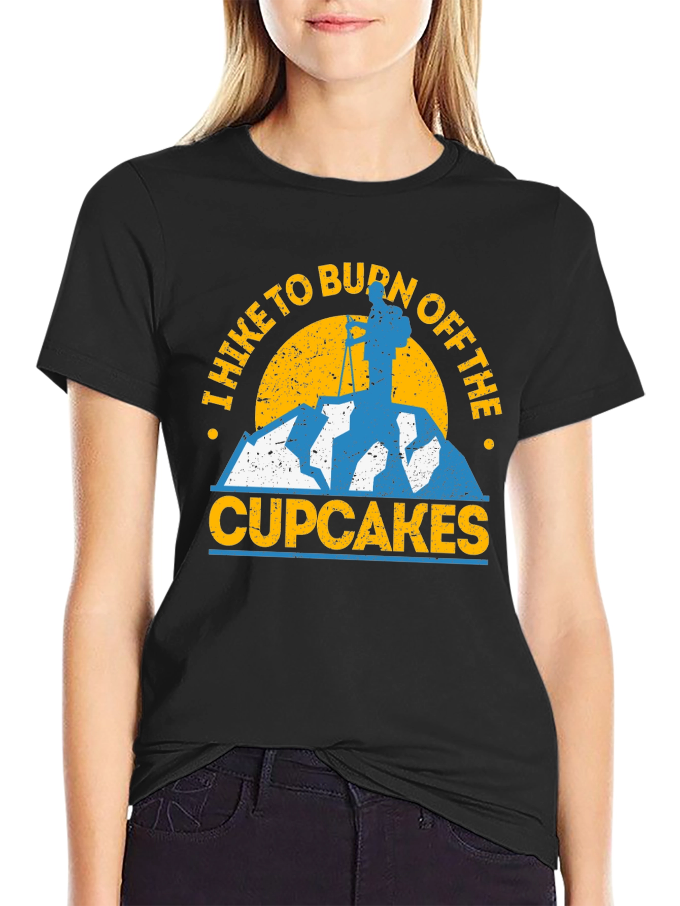 Hike to Burn Off Cupcakes Graphic T-Shirt