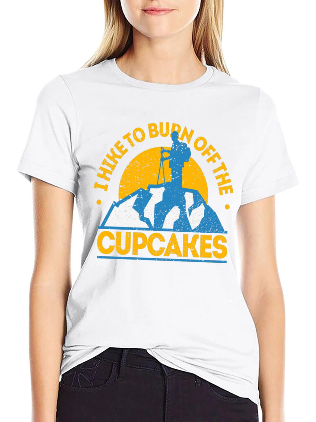 Hike to Burn Off Cupcakes Graphic T-Shirt