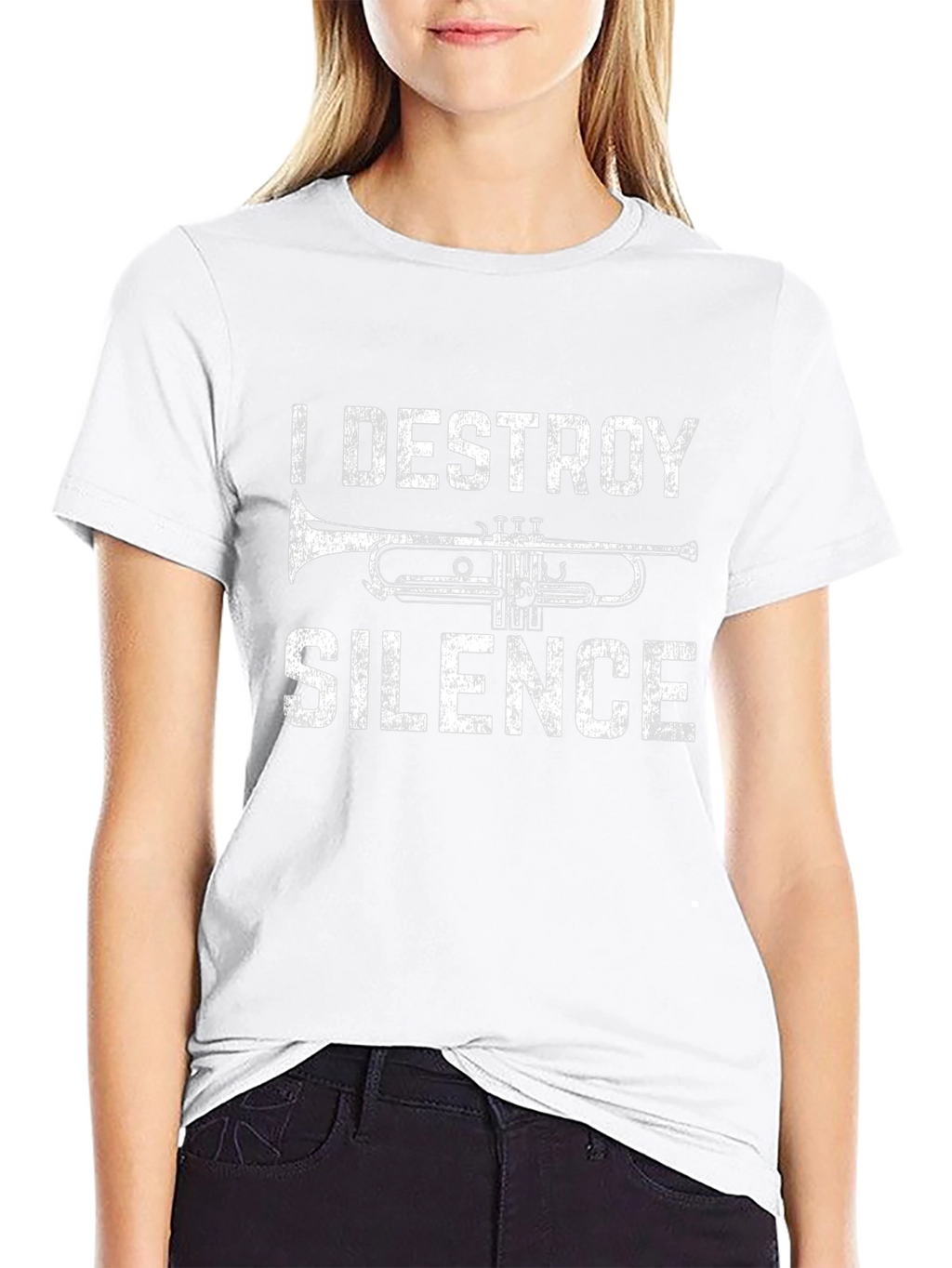 I Destroy Silence Trumpet Graphic Tee