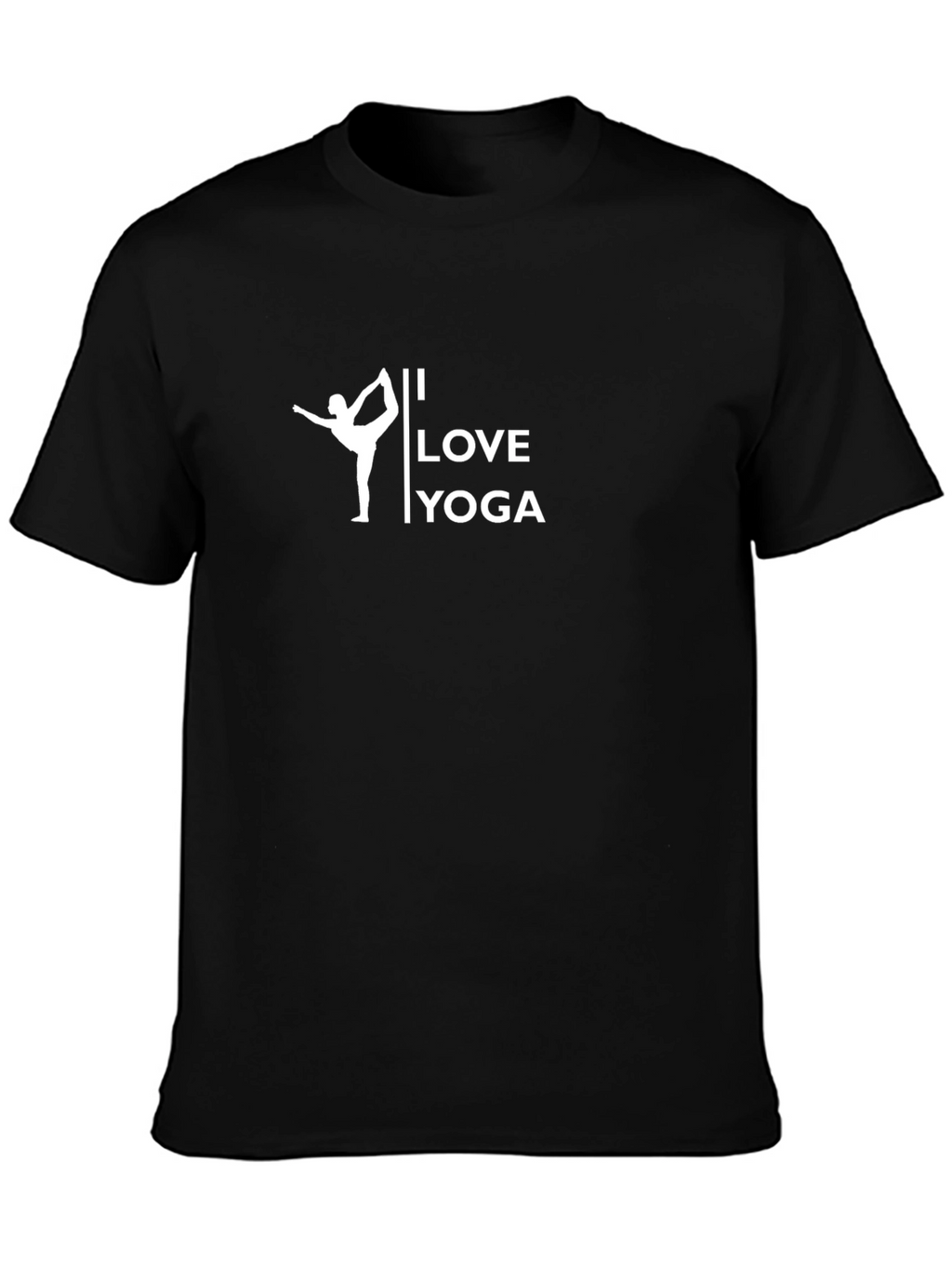 I Love Yoga Graphic Tee - Black