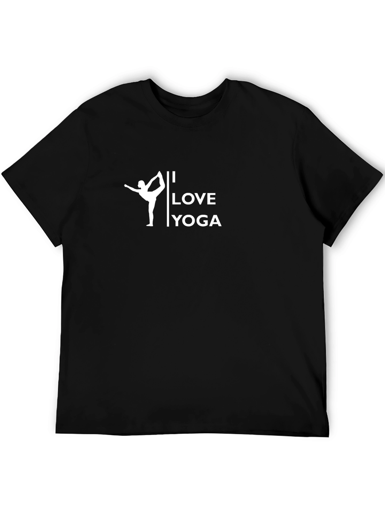 I Love Yoga Graphic Tee - Black