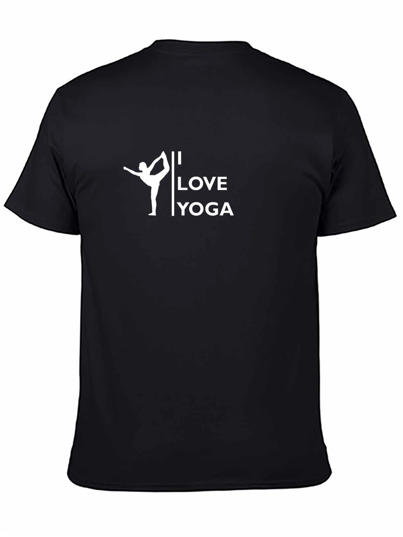 I Love Yoga Graphic Tee - Black