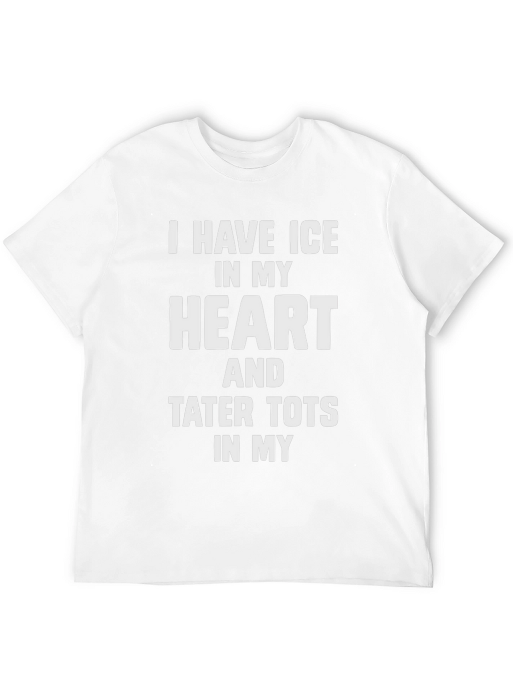 Ice Heart Tater Tots Funny Graphic Tee