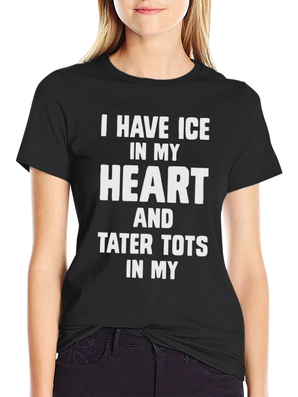 Ice Heart Tater Tots Funny Graphic Tee