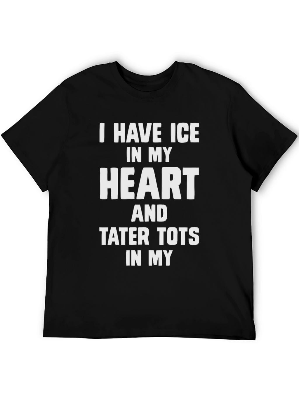 Ice Heart Tater Tots Funny Graphic Tee